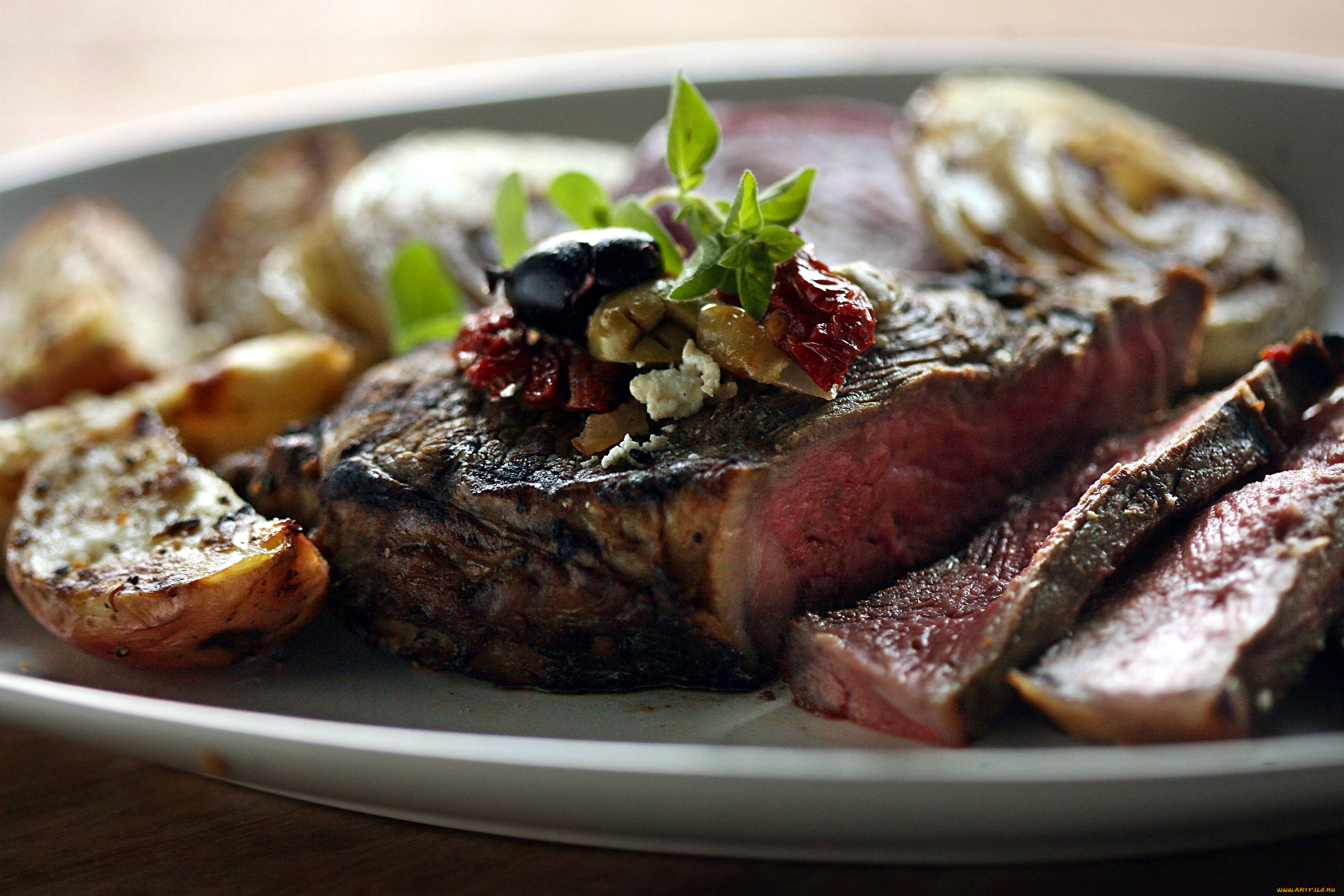 еда, мясные, блюда, стейк, мясо