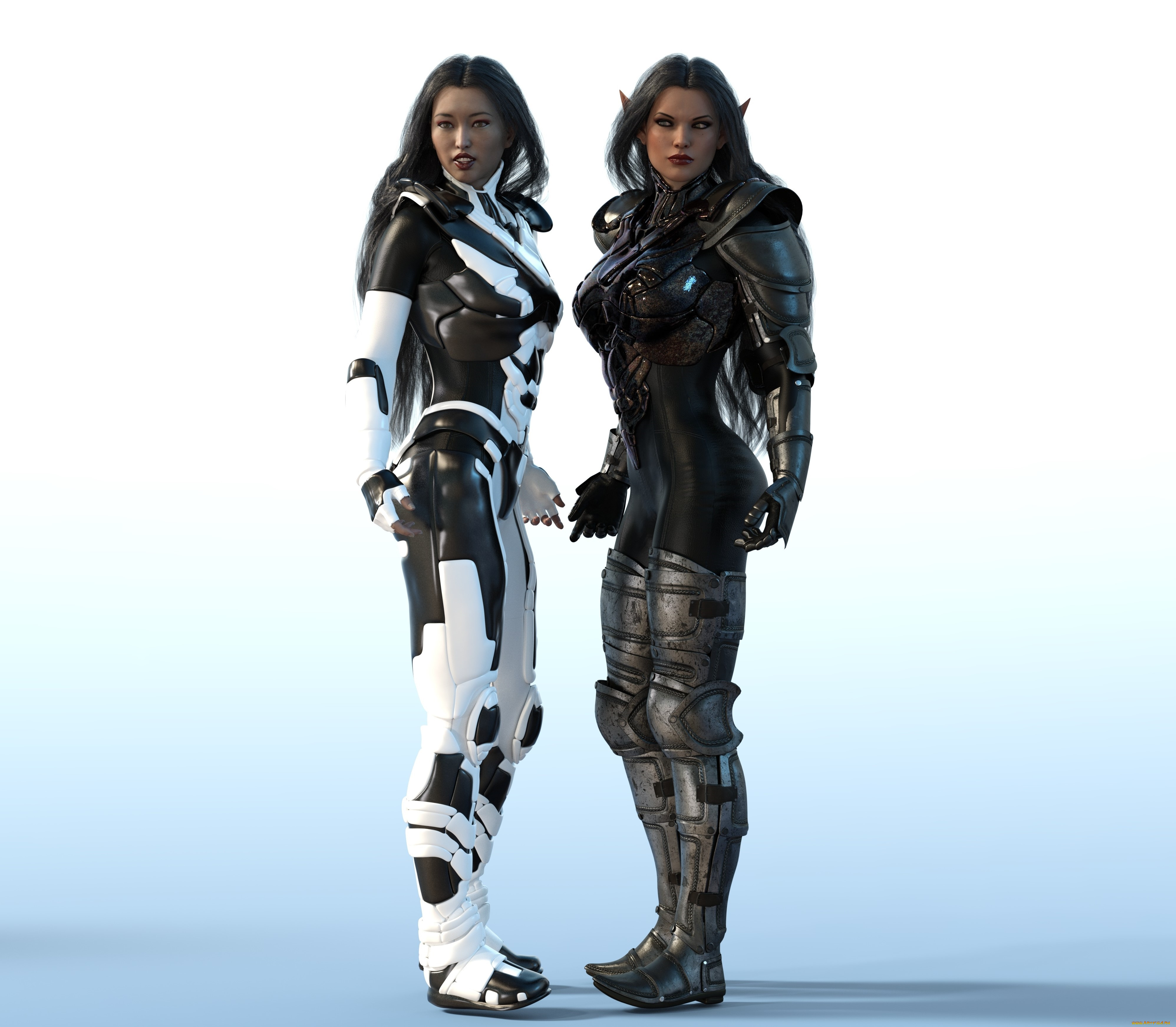 3д, графика, эльфы, , elves, взгляд, фон, эльфийка