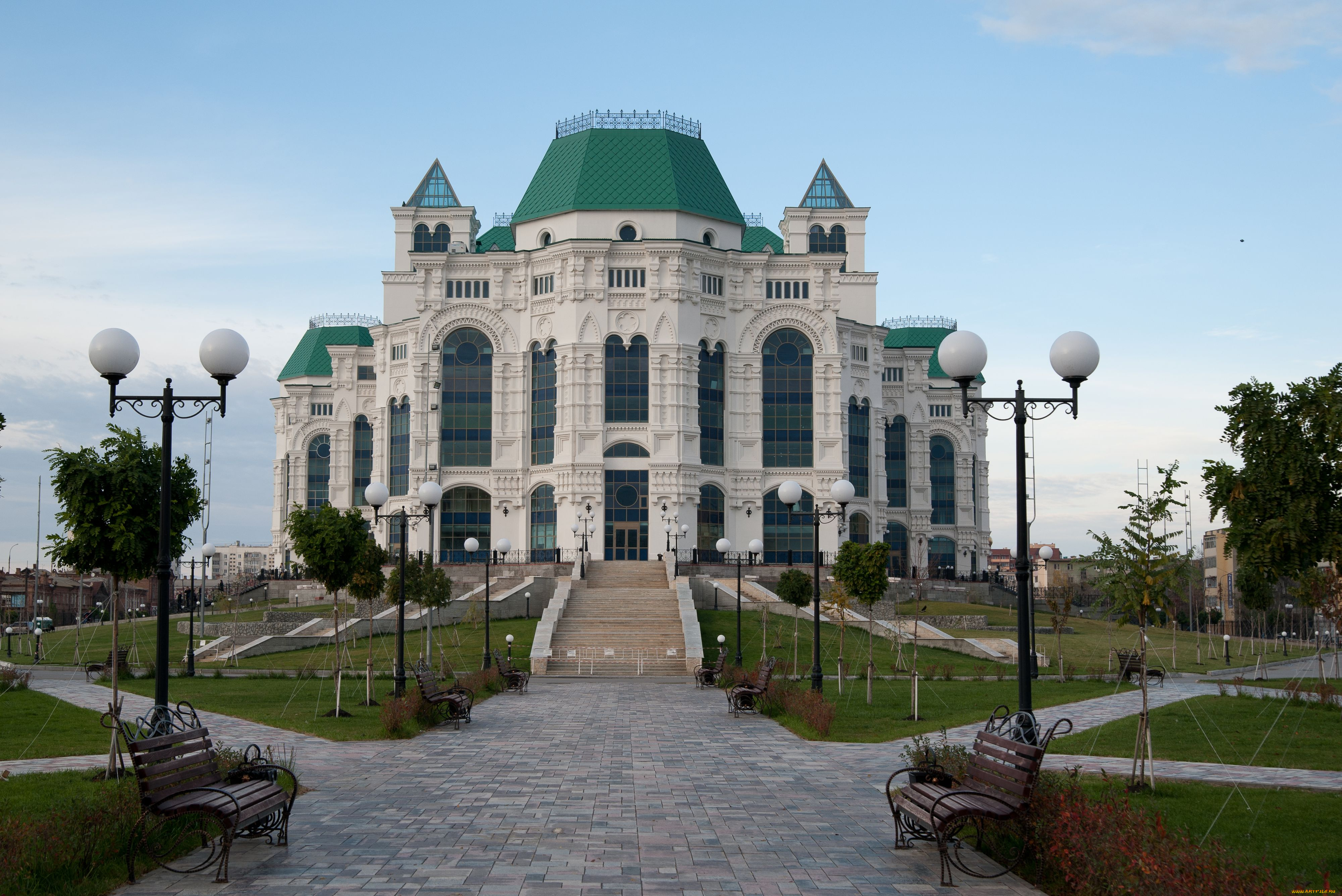 астрахань, города, -, здания, , дома, город, здание, театр, россия