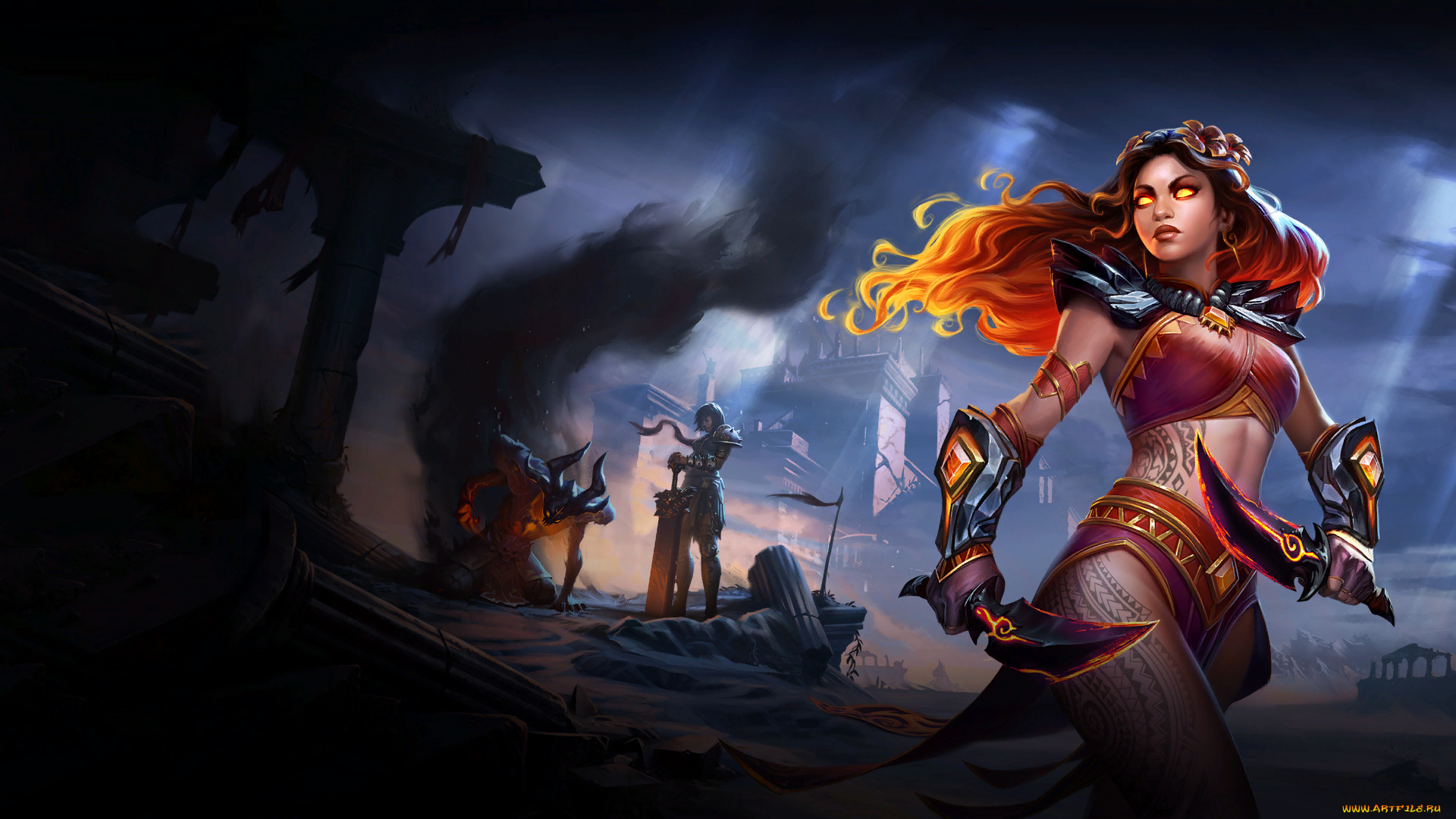 smite, видео, игры, многопользовательская, игра, moba, вид, от, третьего, лица, hi-rez, studios, pele