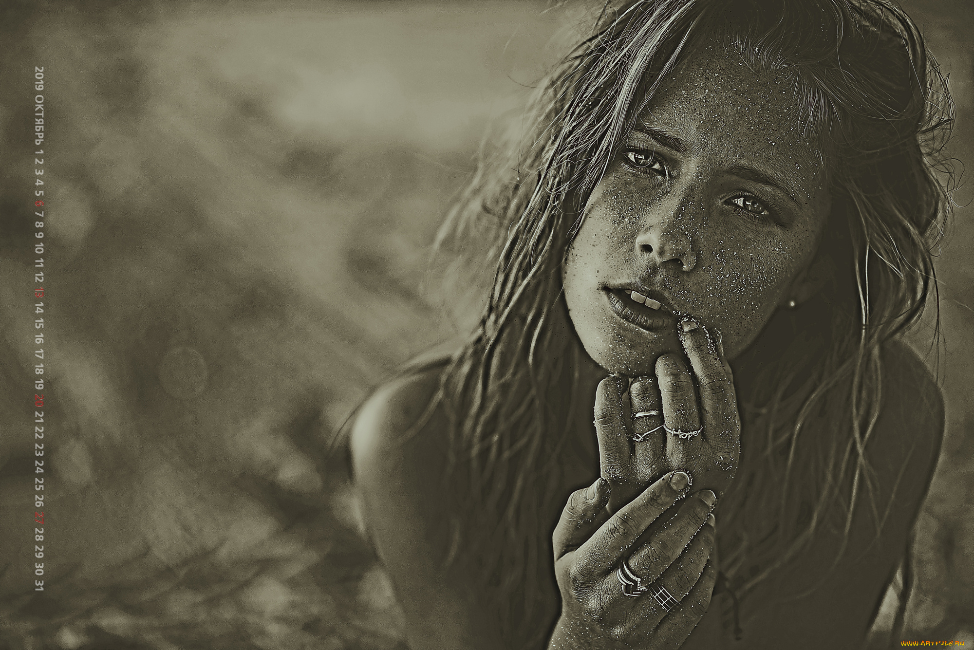 календари, компьютерный, дизайн, девушка, взгляд, украшение, лицо, кольцо, руки, женщина, calendar, 2019