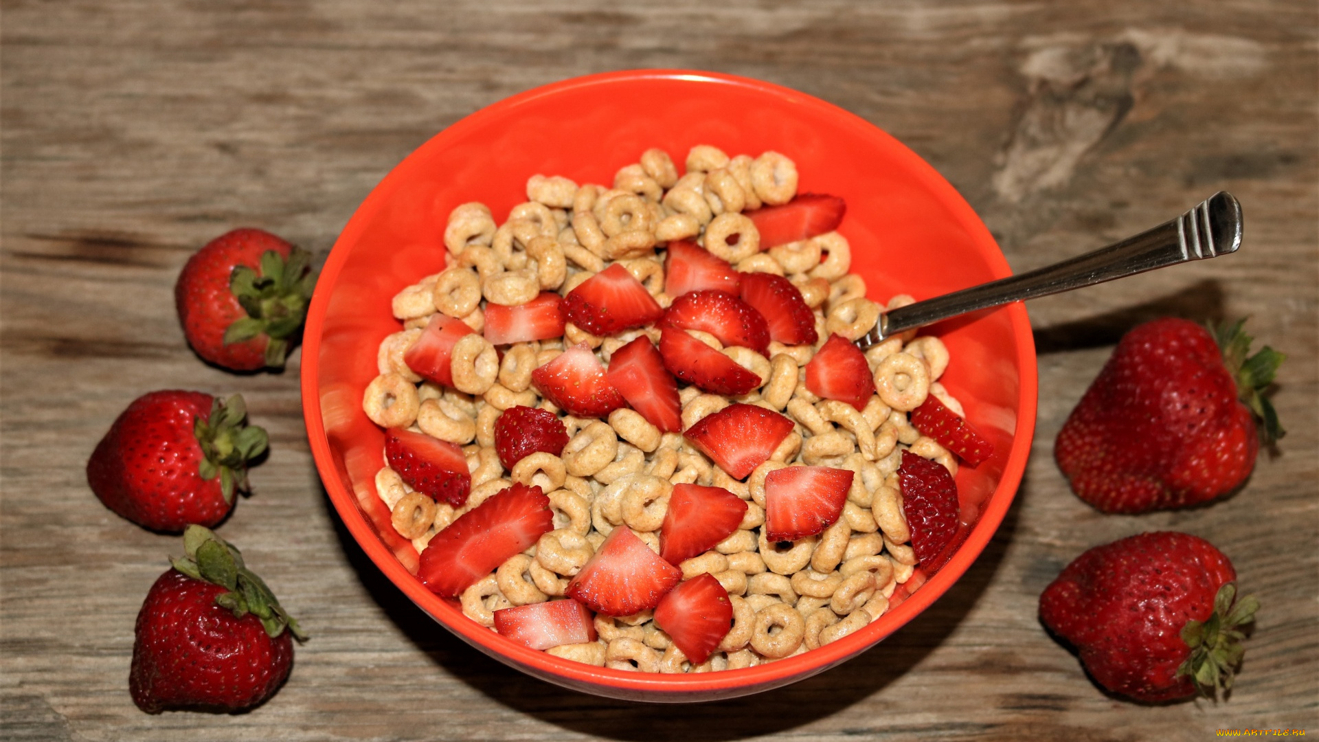 еда, мюсли, , хлопья, хлопья, клубника