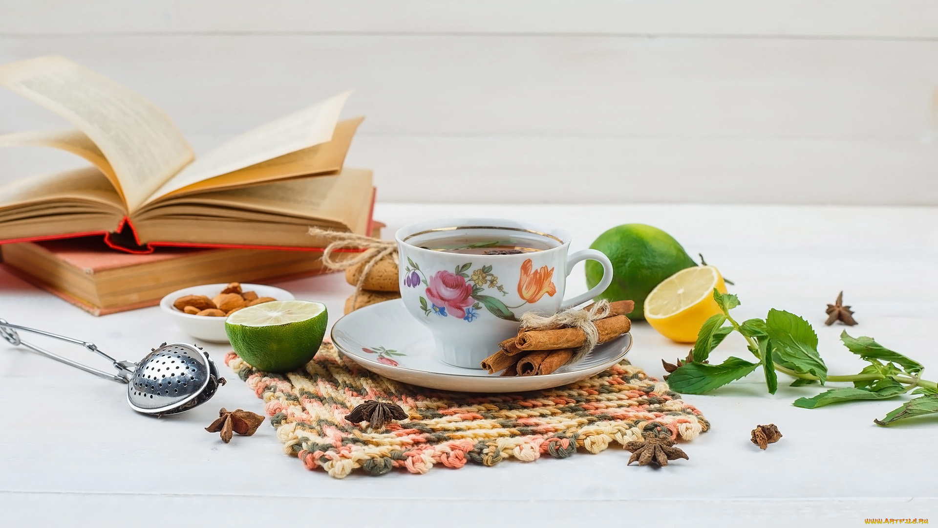 еда, напитки, , чай, лимон, чай, мята