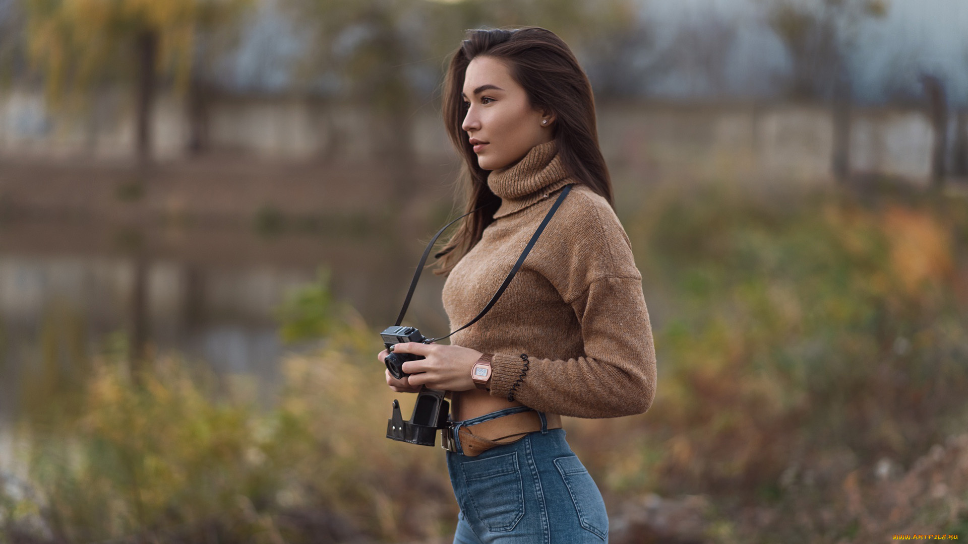 девушки, -, брюнетки, , шатенки, виолета, васильева, фотоапарат, девушка, брюнетка, свитер