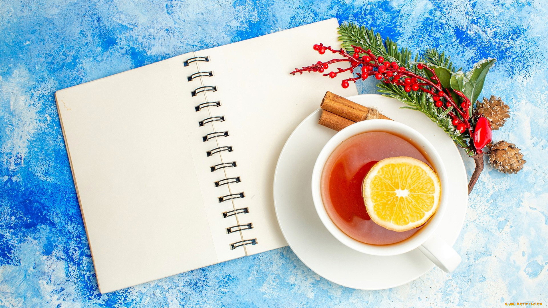 еда, напитки, , чай, блокнот, чай, лимон, корица