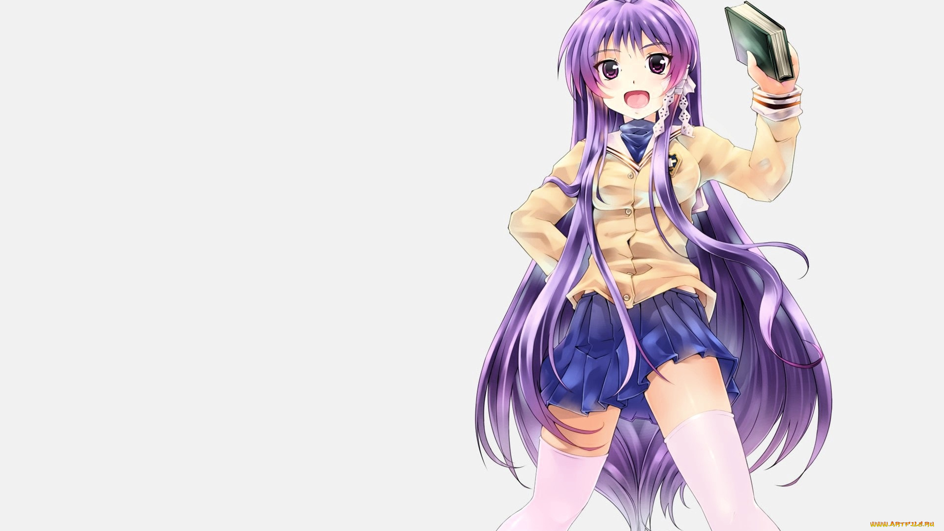 аниме, clannad, девочка, книга