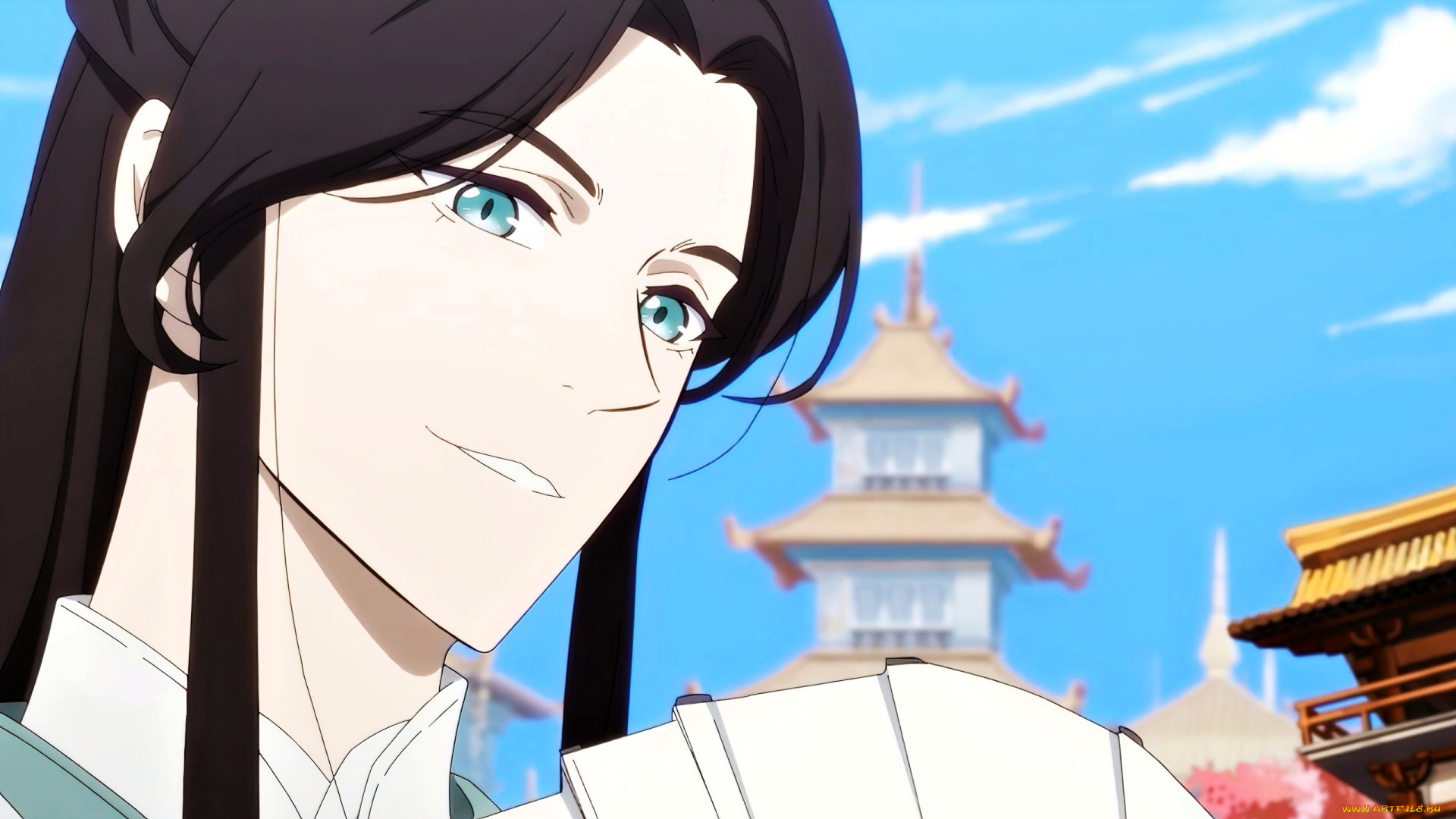 аниме, tian, guan, ci, fu, персонаж, лицо, пагода