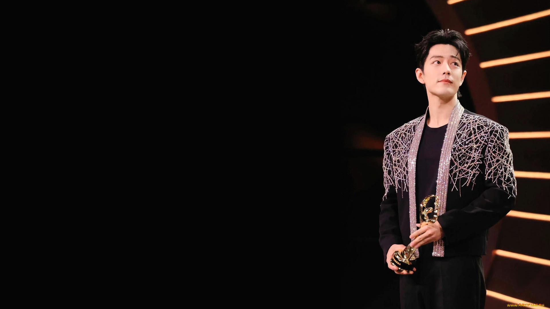 мужчины, xiao, zhan, актер, сцена, награда