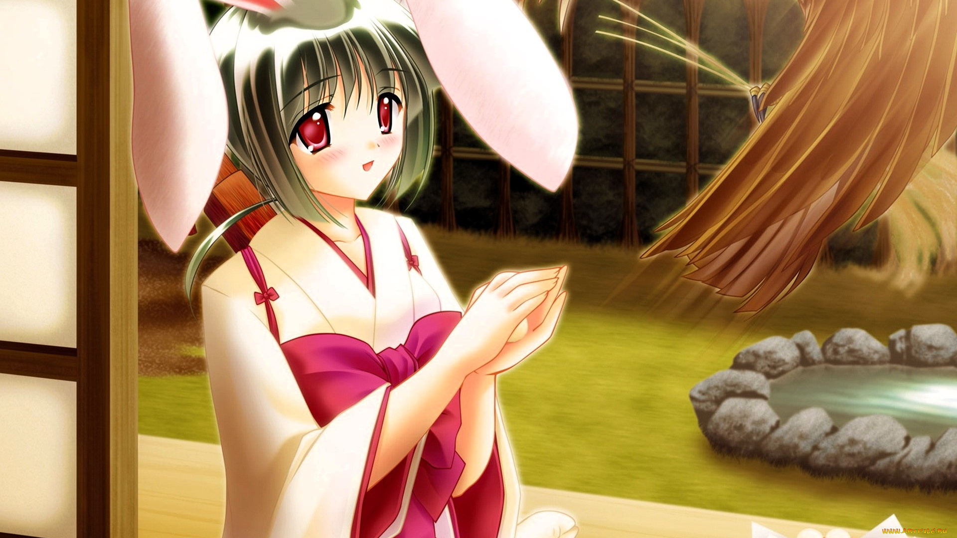 seishun, buta, yaro, wa, bunny, аниме, seishun, buta, yarou, wa, bunny, girl, senpai, no, yume, wo, minai, девушка, ушки, двор