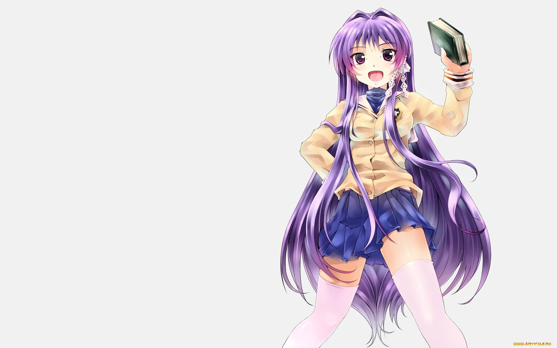 аниме, clannad, девочка, книга