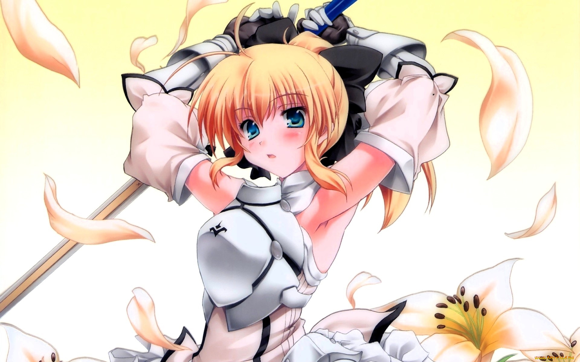 аниме, fate, stay, night, , grand, order, , apocrypha, девочка, оружие, лепестки