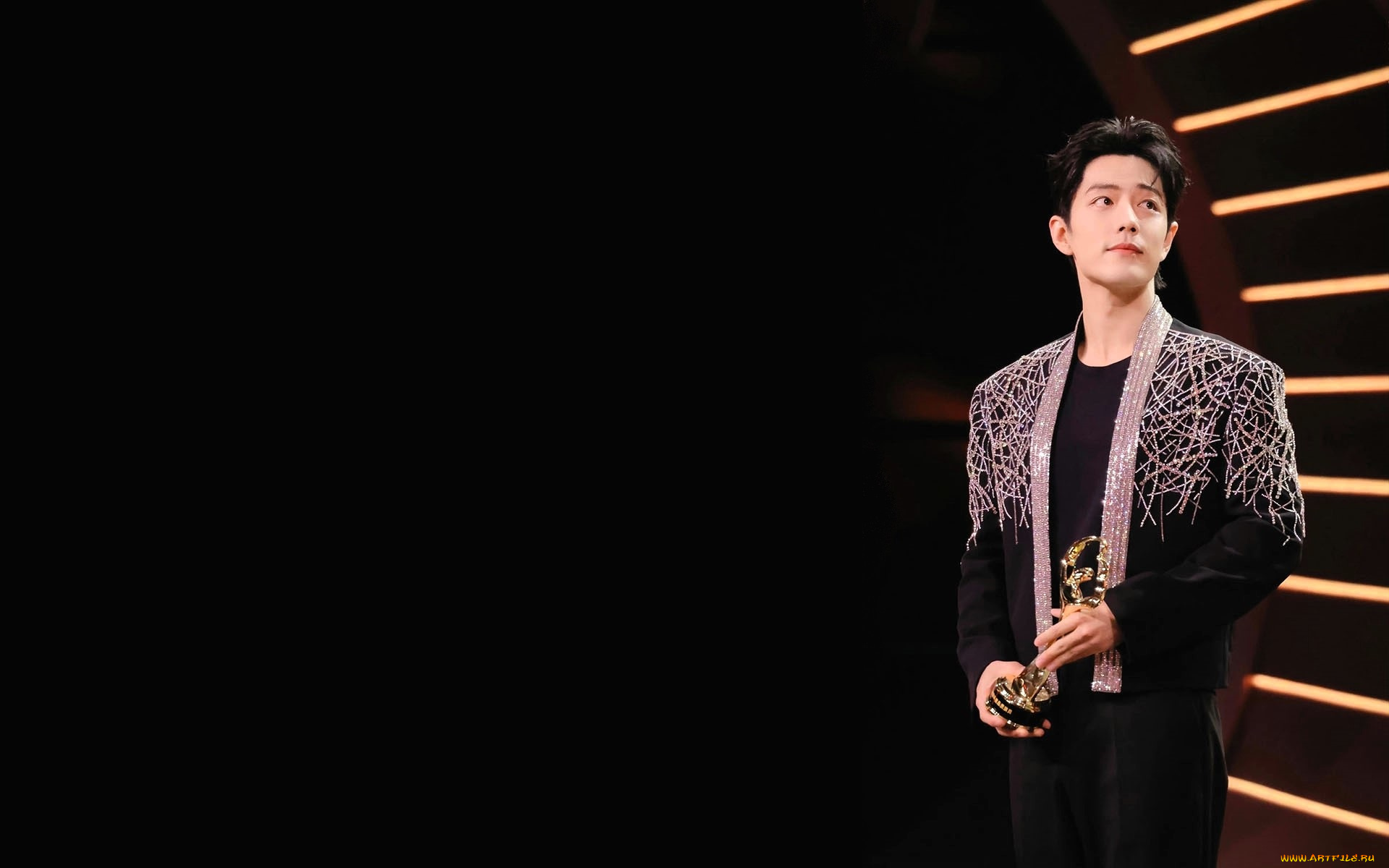 мужчины, xiao, zhan, актер, сцена, награда