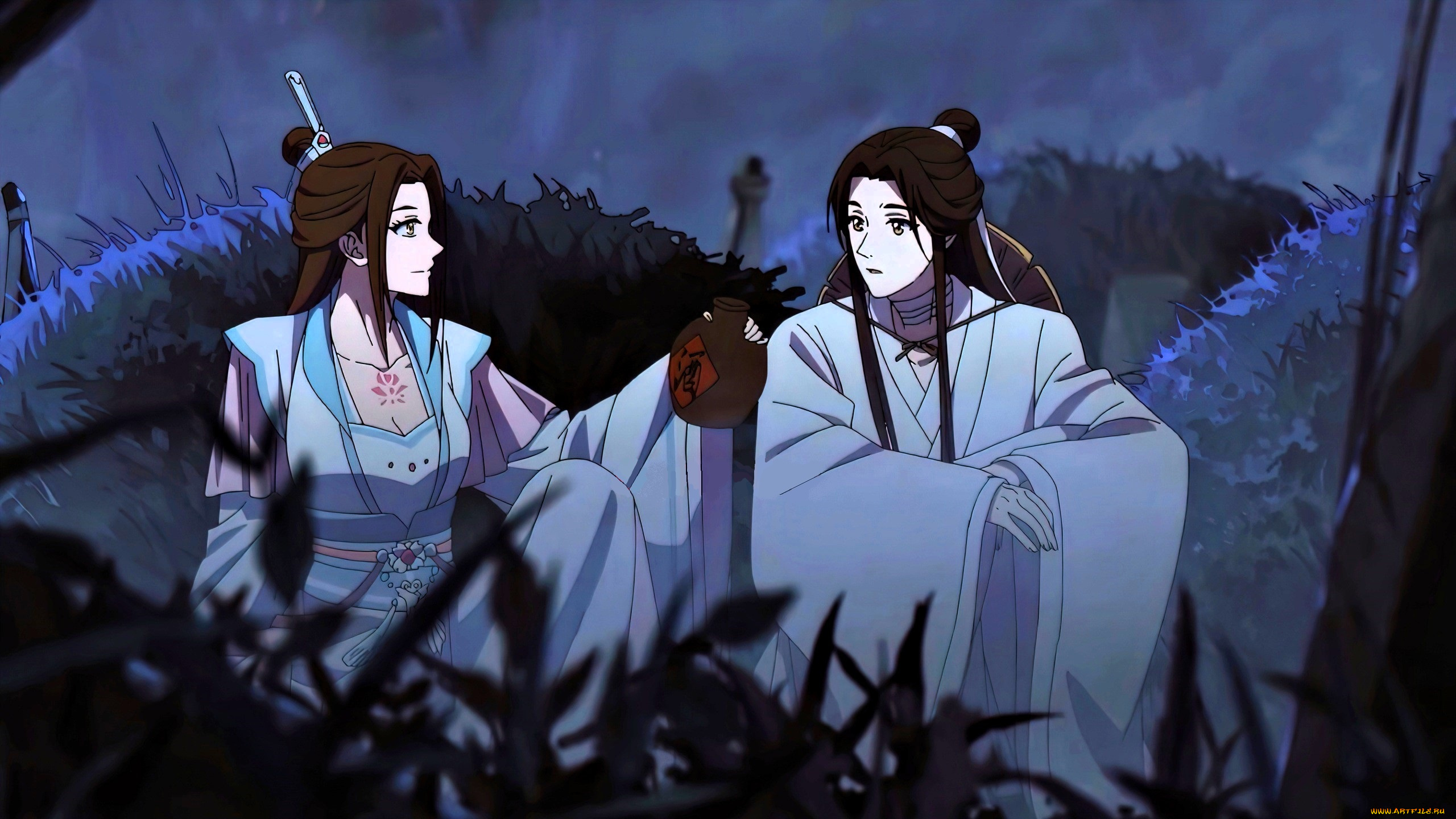 аниме, tian, guan, ci, fu, персонажи, кувшин