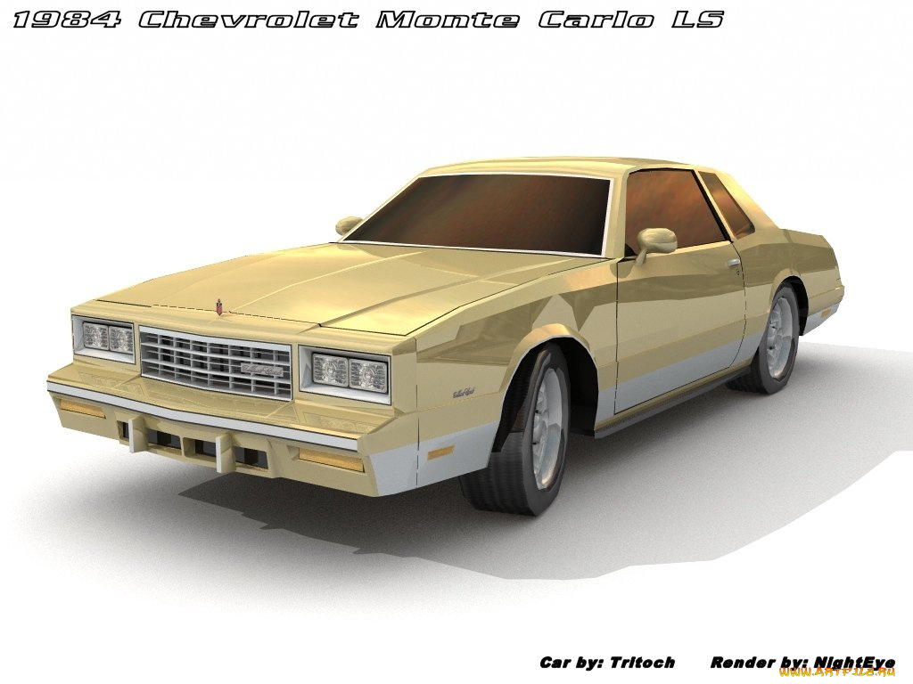 chevrolet, monte, carlo, ls, 1984, автомобили, 3д