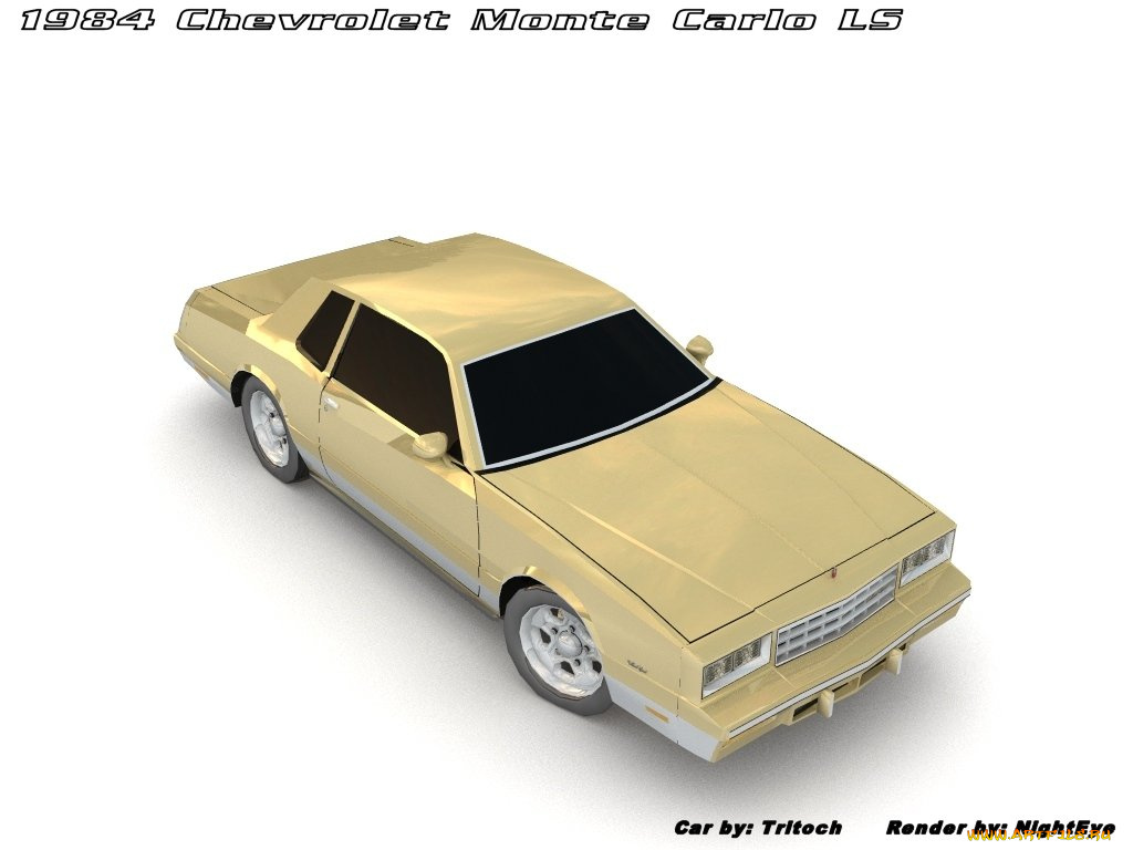 chevrolet, monte, carlo, ls, 1984, автомобили, 3д
