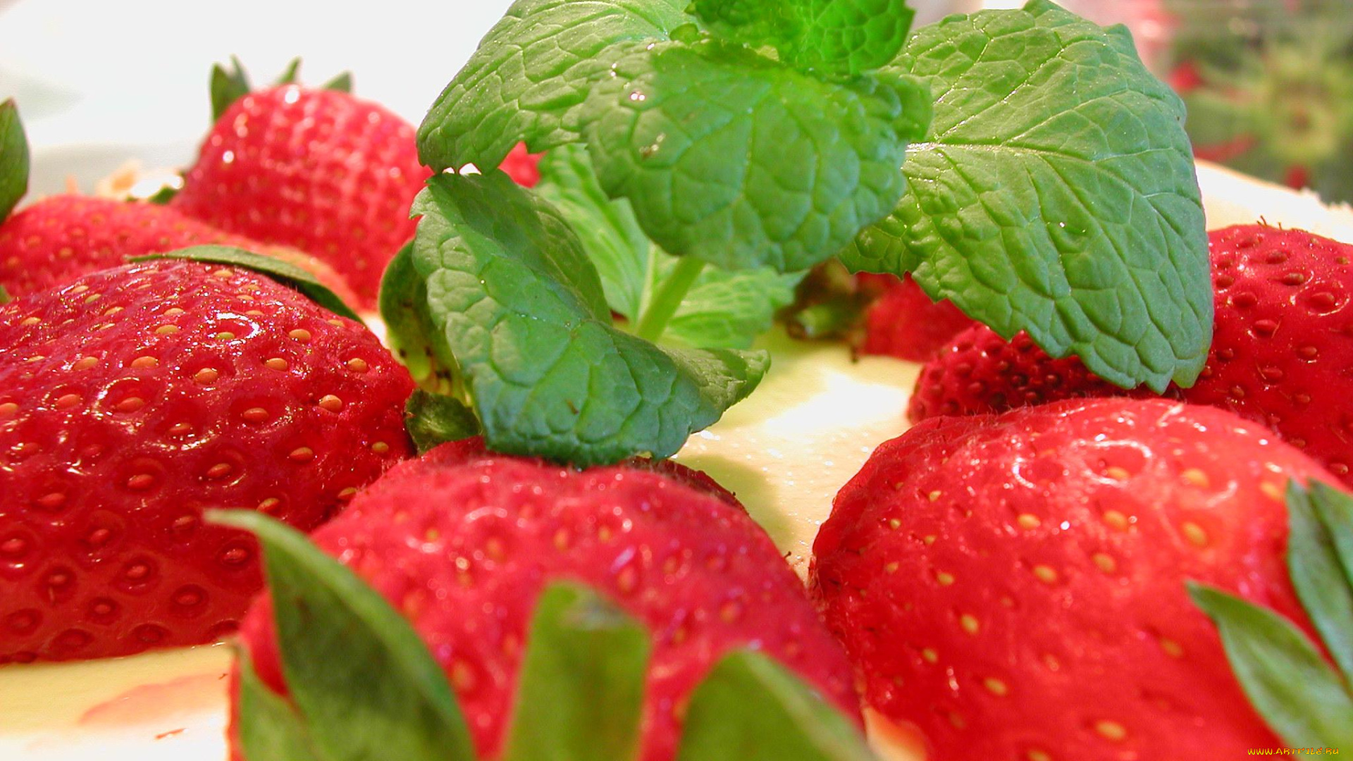 еда, клубника, земляника