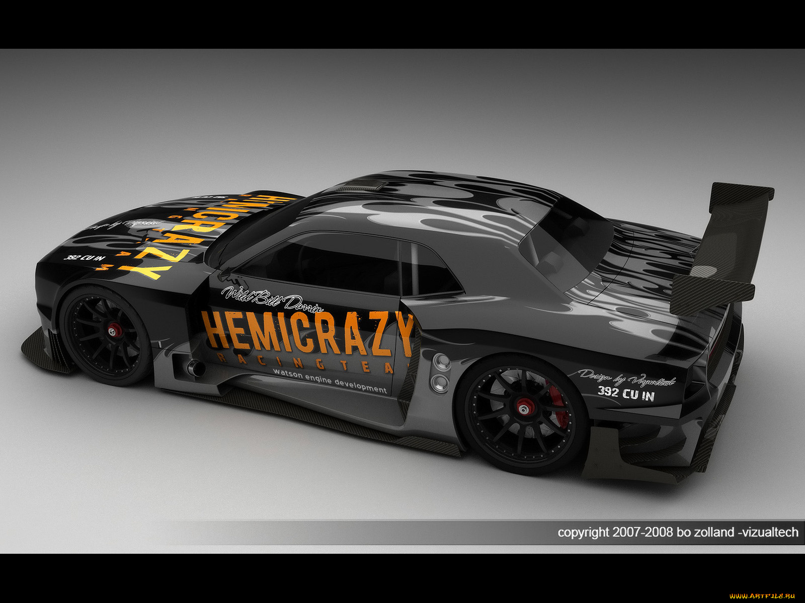 2009, dodge, challenger, le, mans, concept, автомобили, 3д