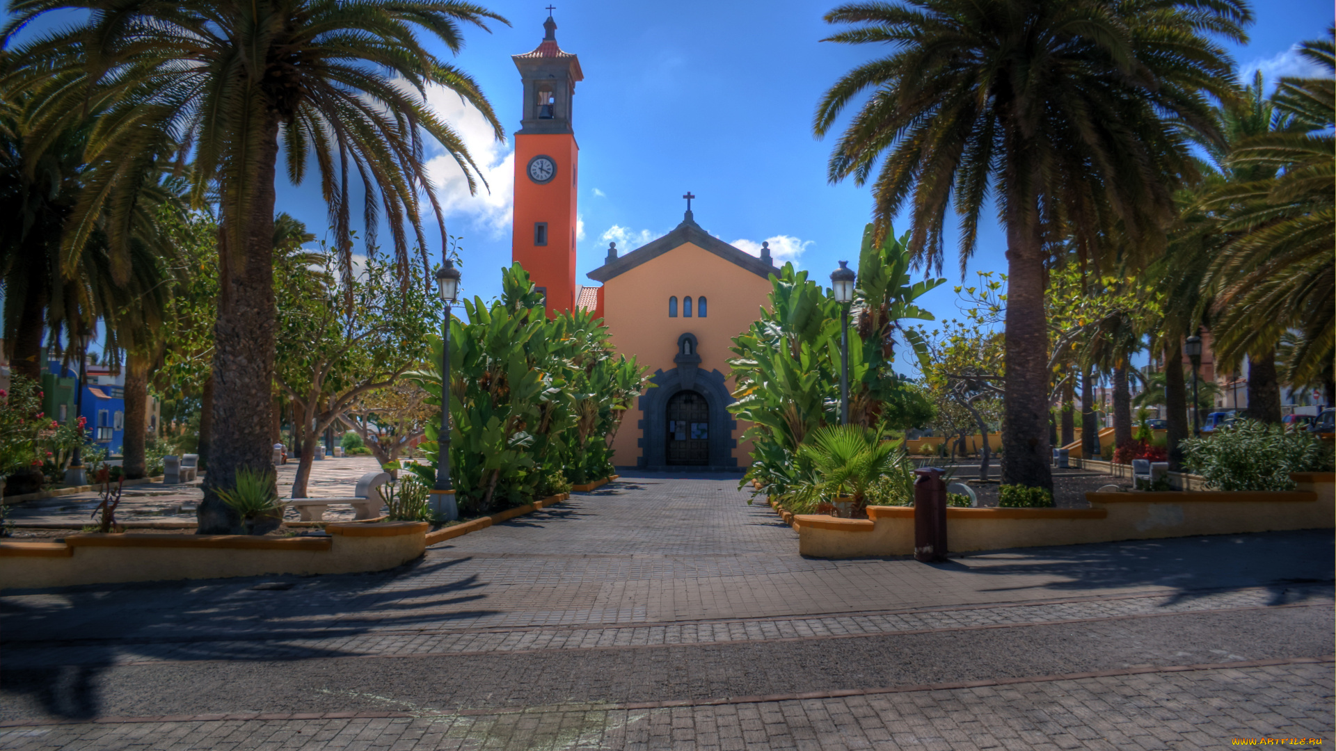 испания, канарские, ва, лас, пальмас, де, гран, канария, города, католические, соборы, костелы, аббатства, храм, дома