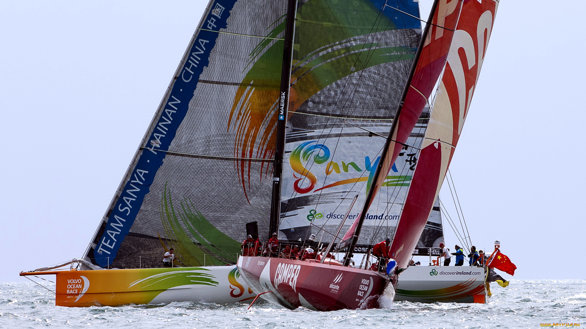 кругосветка, спорт, парусный, Яхты, океан, люди, паруса, volvooceanrace