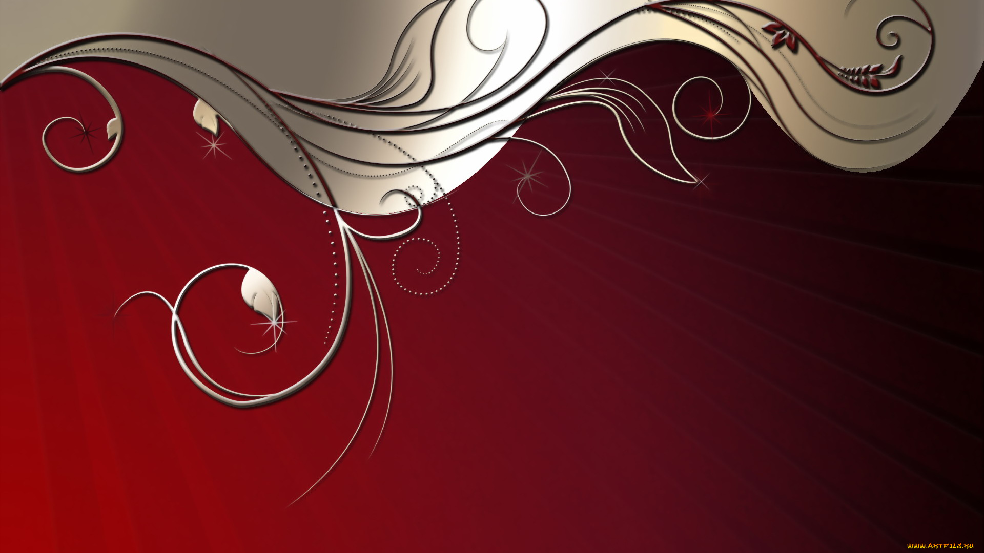 векторная, графика, ветка, орнамент, завитки