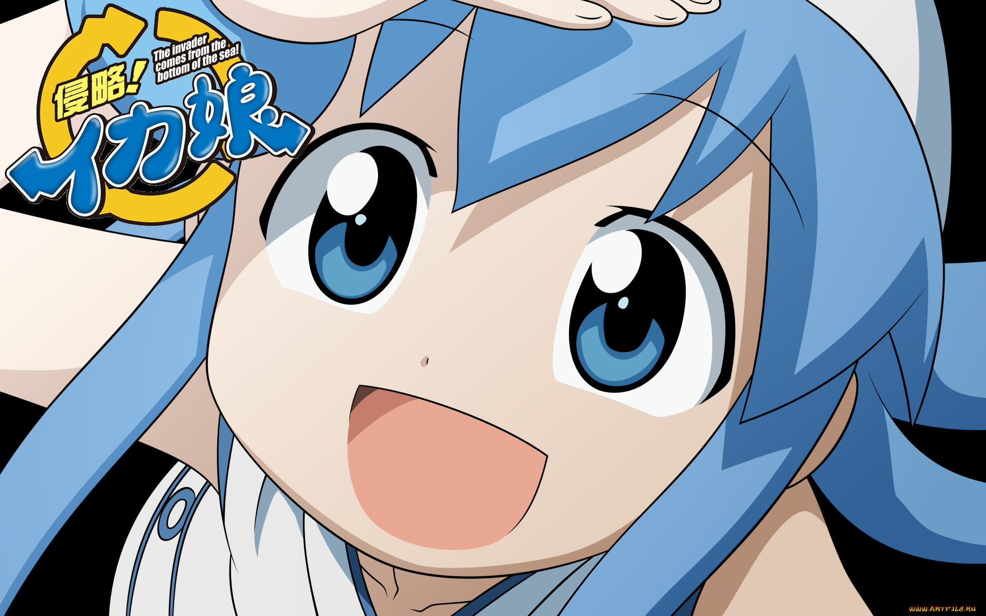 аниме, shinryaku, ika, musume