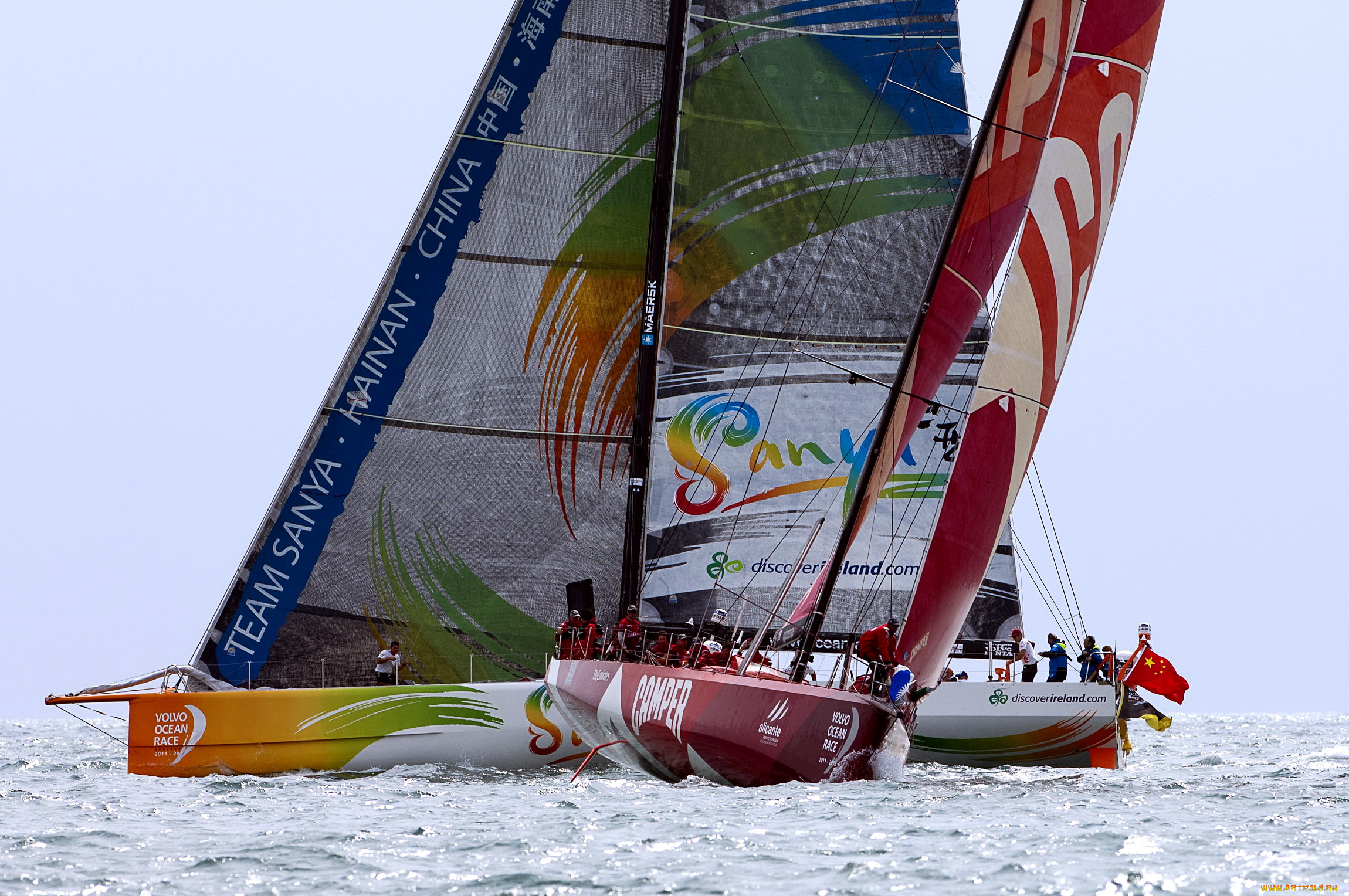 кругосветка, спорт, парусный, Яхты, океан, люди, паруса, volvooceanrace