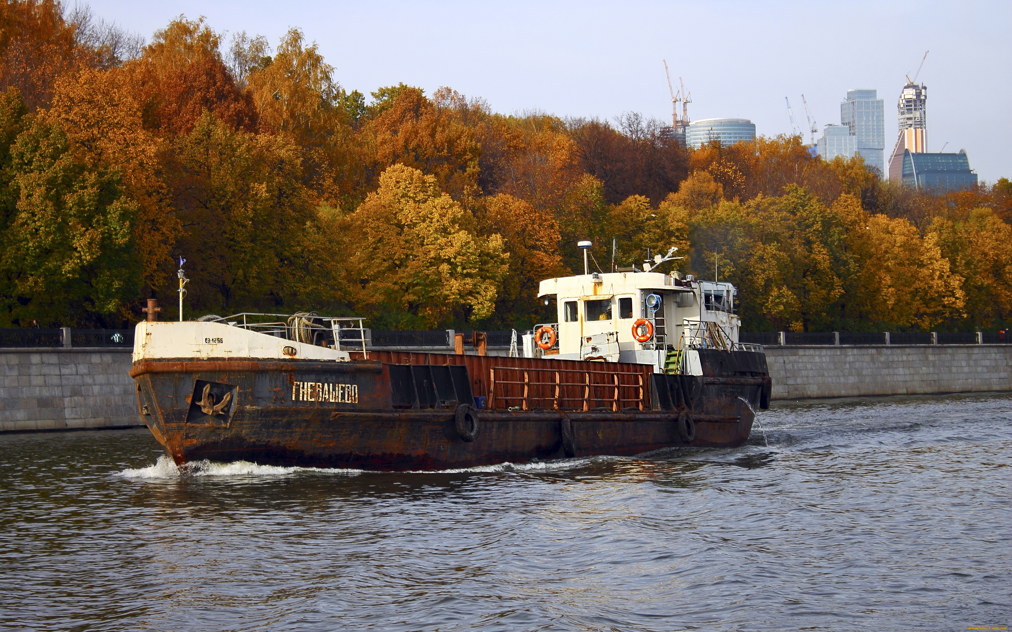 корабли, баржи, баржа, москва-река
