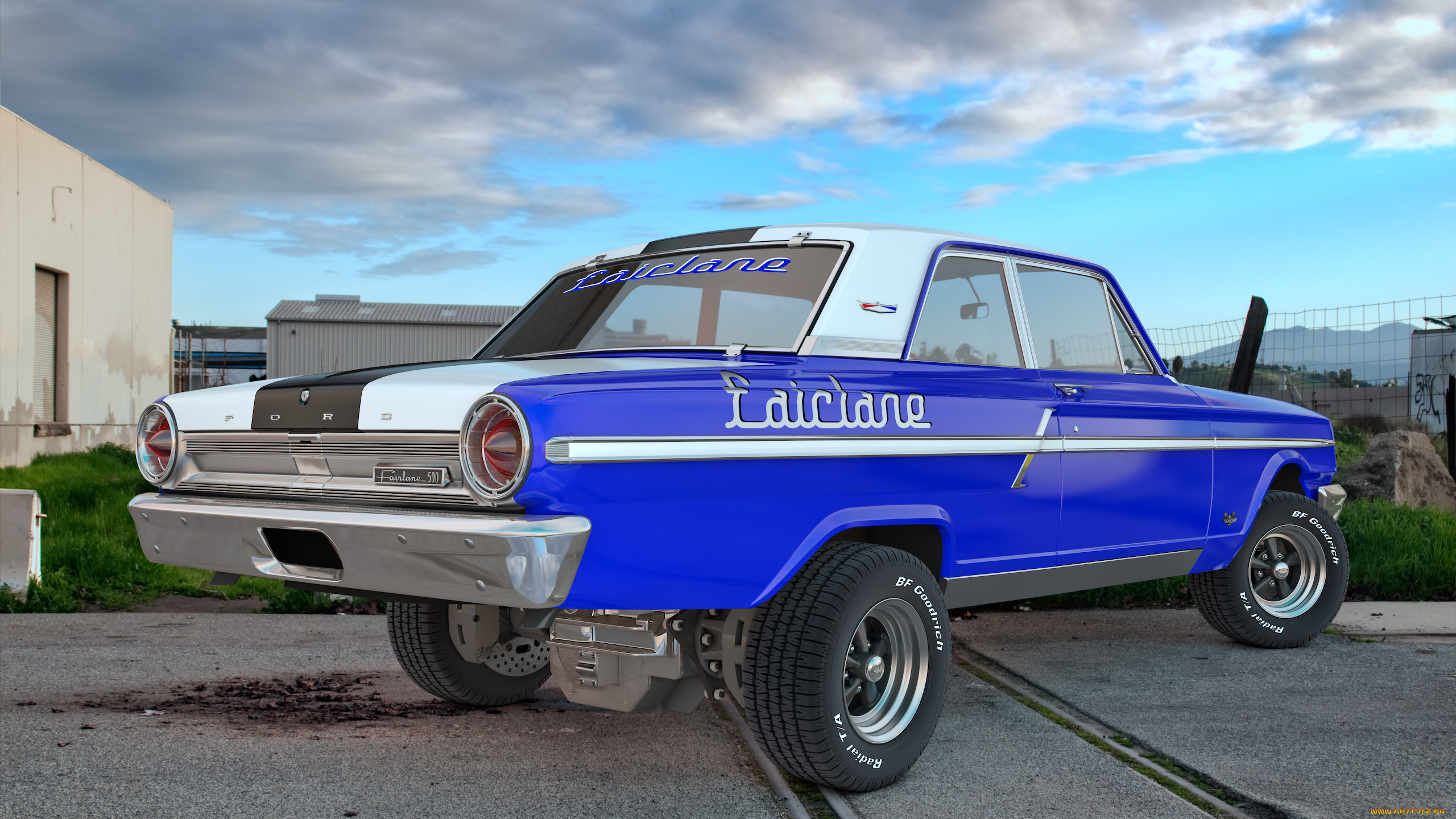автомобили, 3д, 1964, fairlane, ford