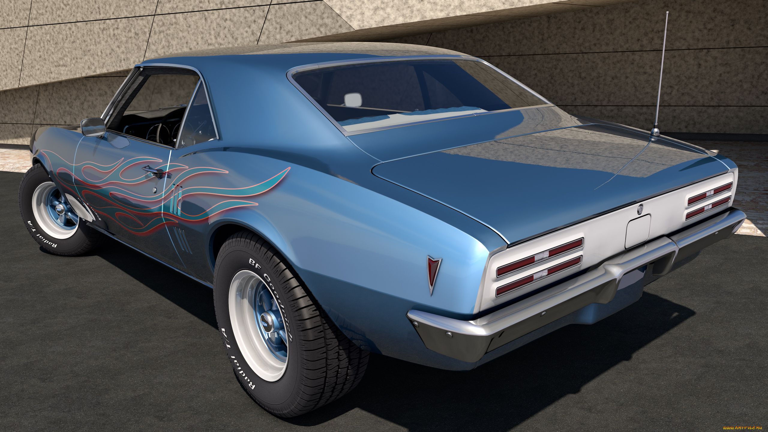 автомобили, 3д, 400, firebird, pontiac, 1968