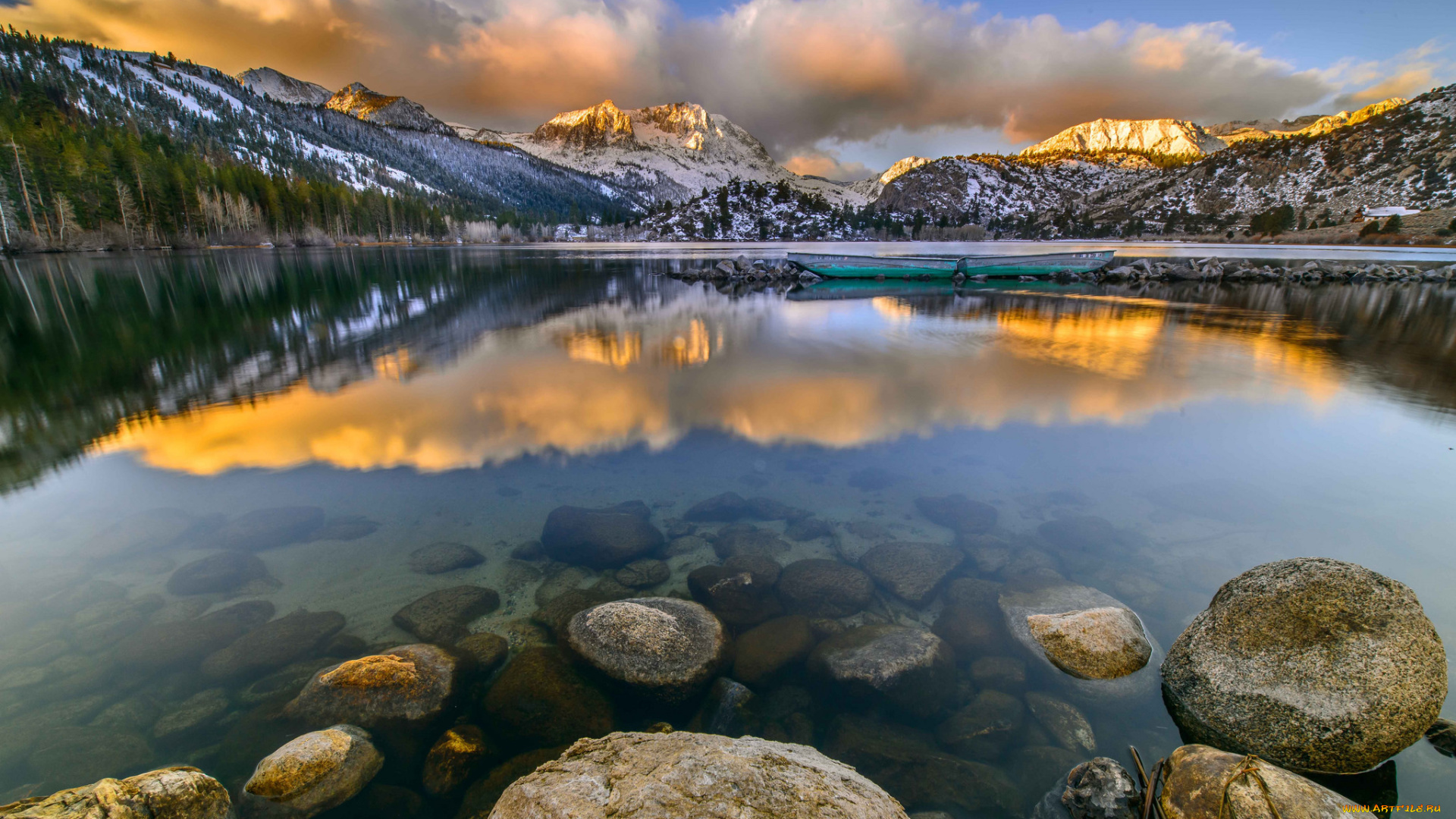 природа, реки, озера, камни, озеро, горы