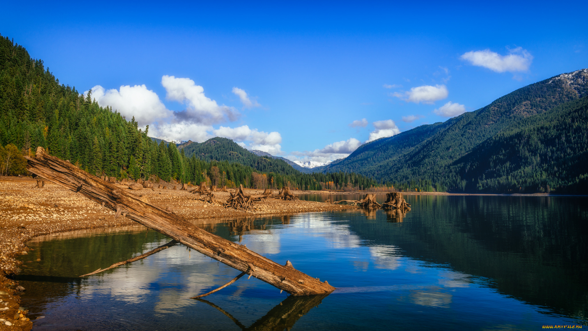 природа, реки, озера, река, горы, лес