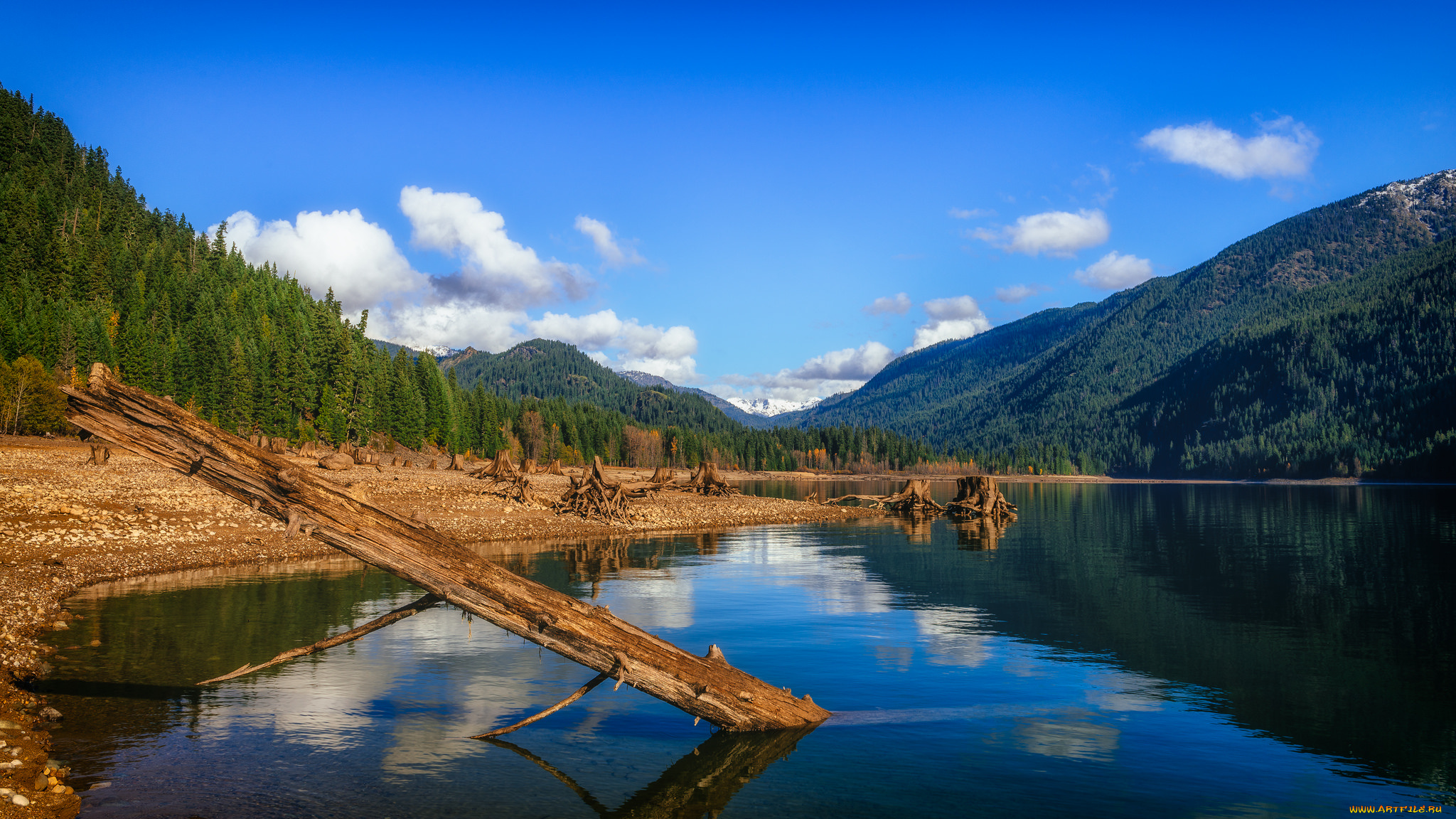 природа, реки, озера, река, горы, лес