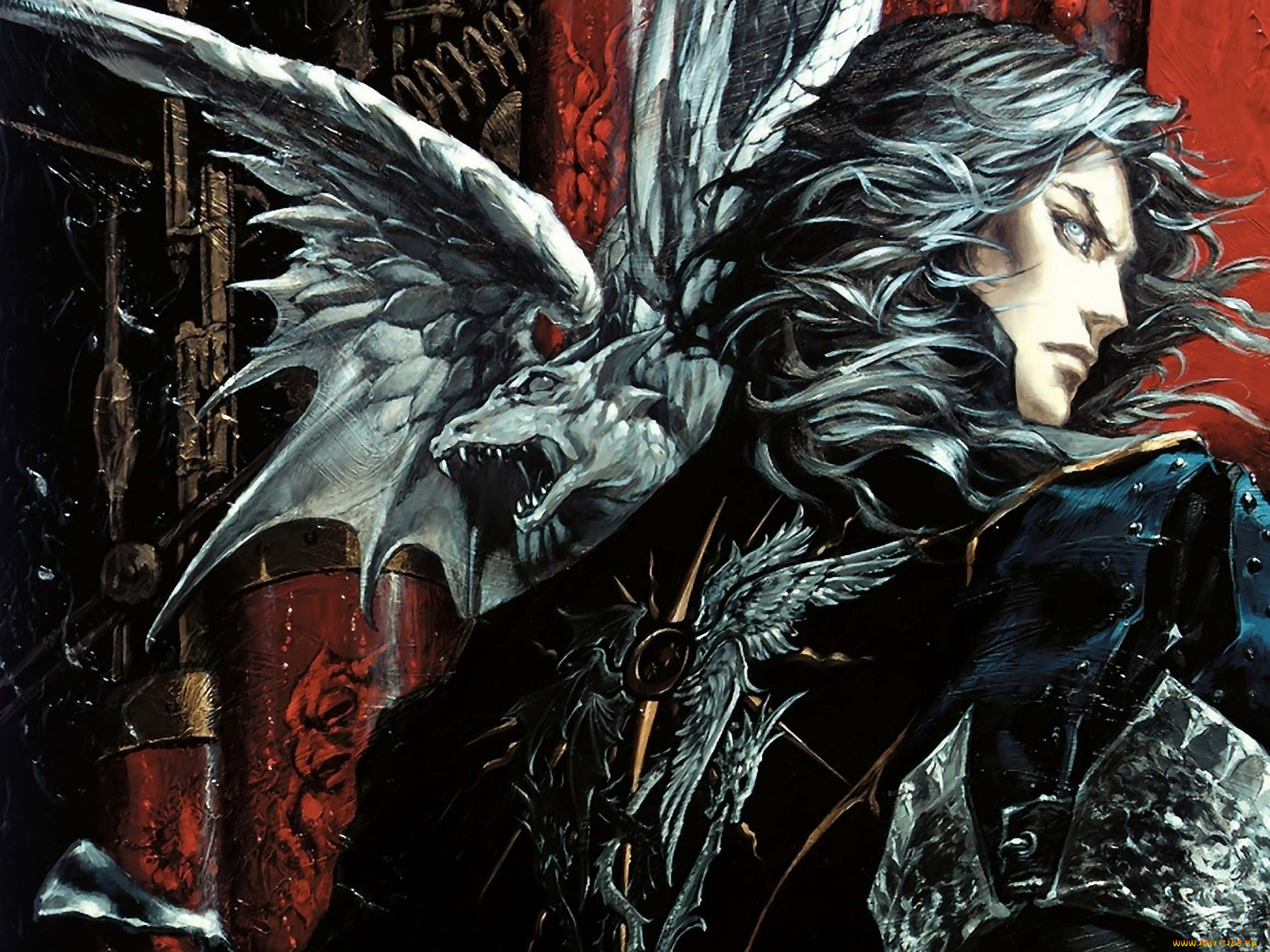 видео, игры, castlevania, дракон, парень, арт
