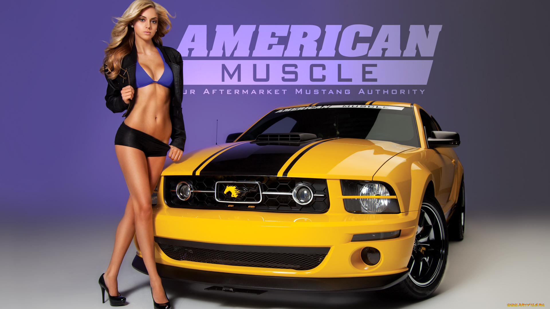 автомобили, -авто, с, девушками, mustang