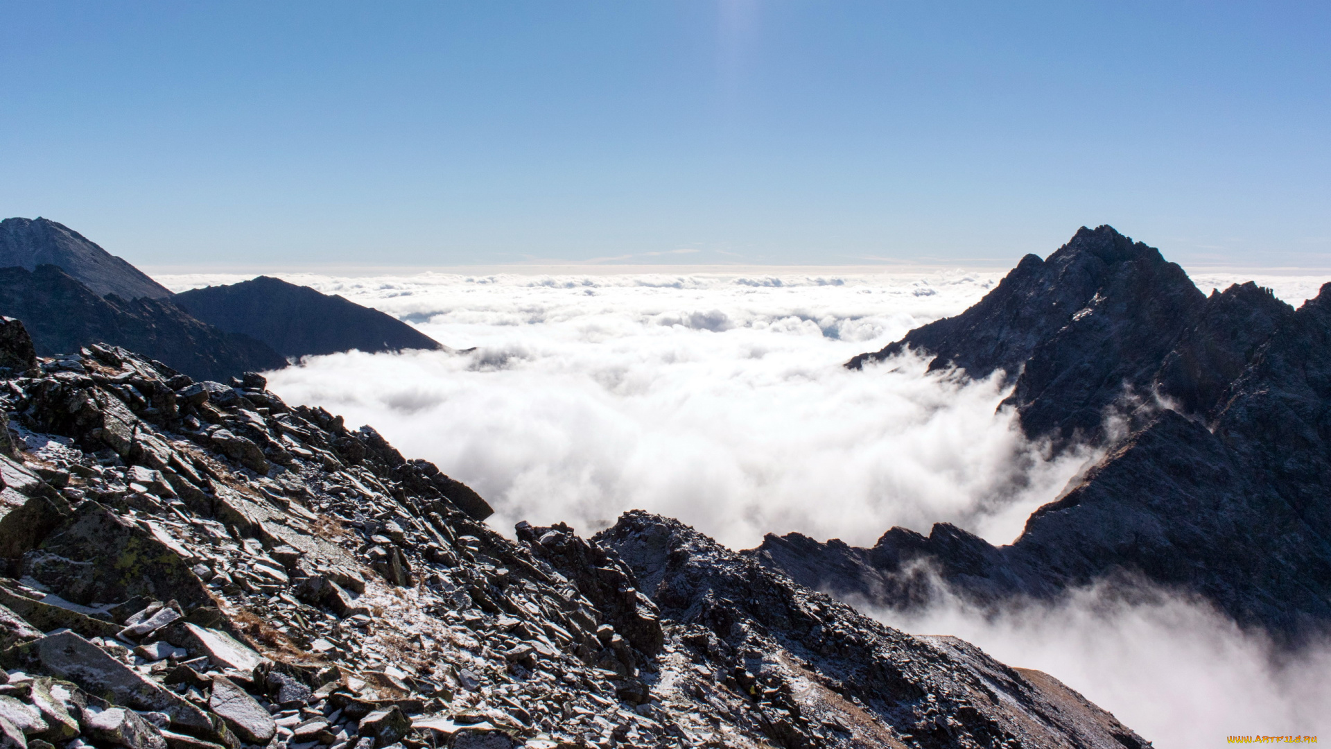 природа, горы, облака