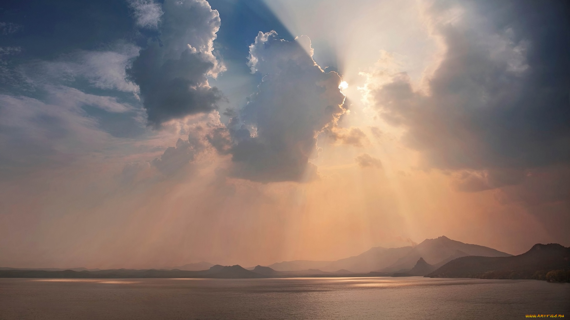 природа, реки, озера, горы, озеро, облака