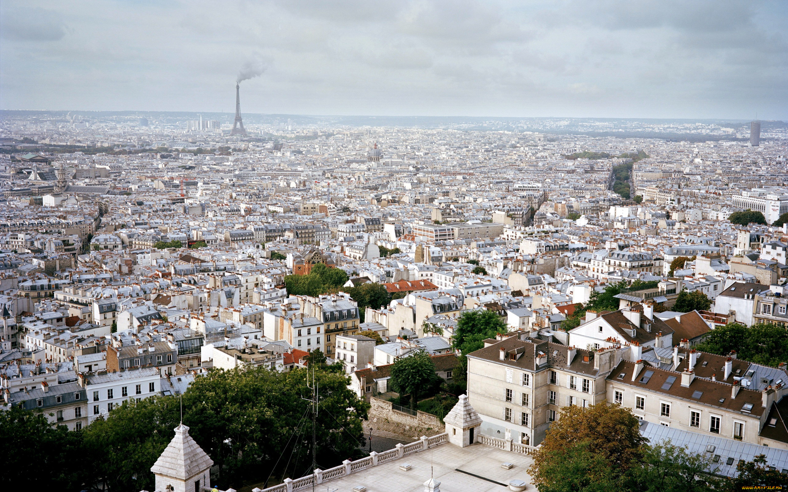 города, париж, , франция, панорама