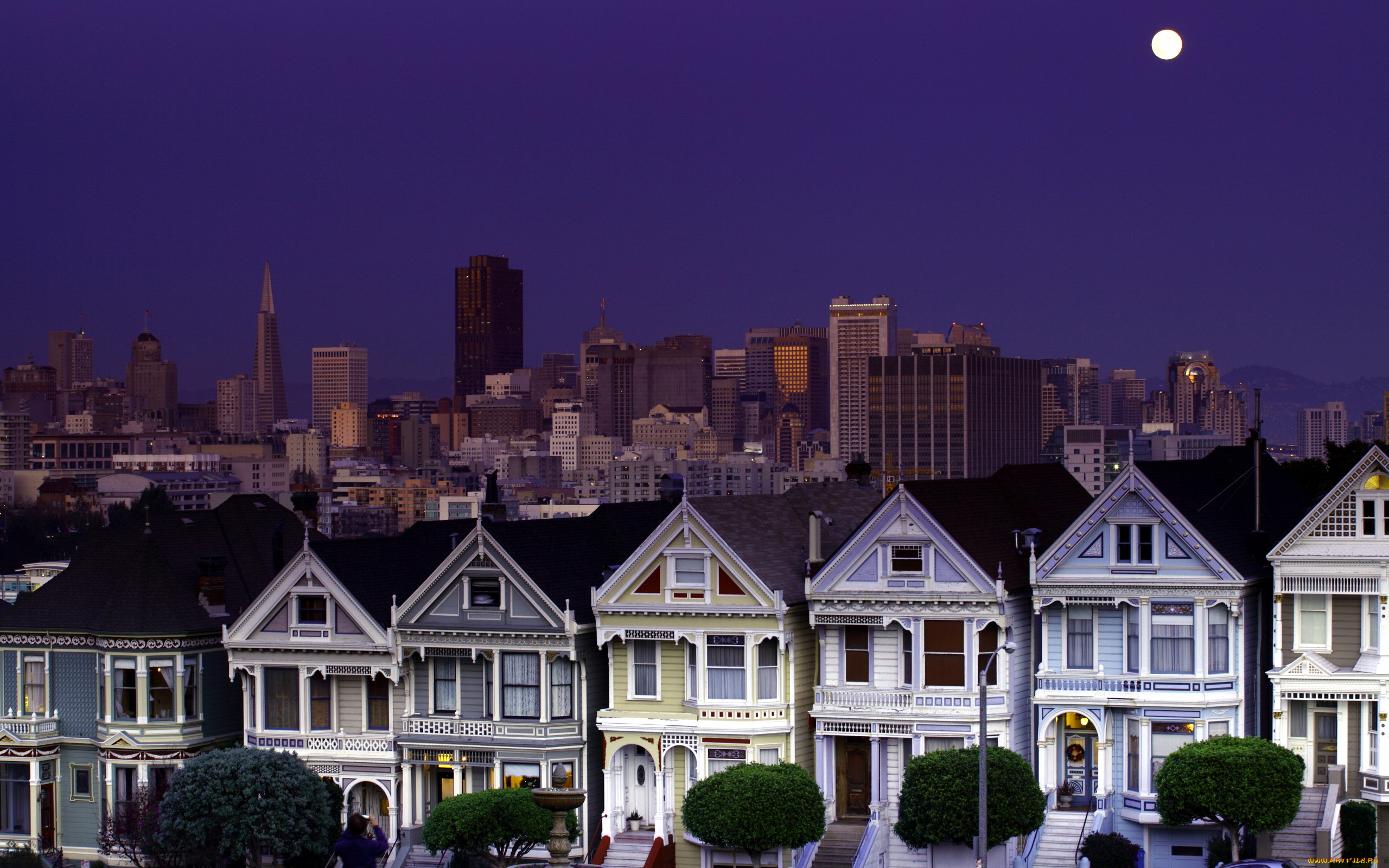 города, сан-франциско, , сша, дома, двухэтажные