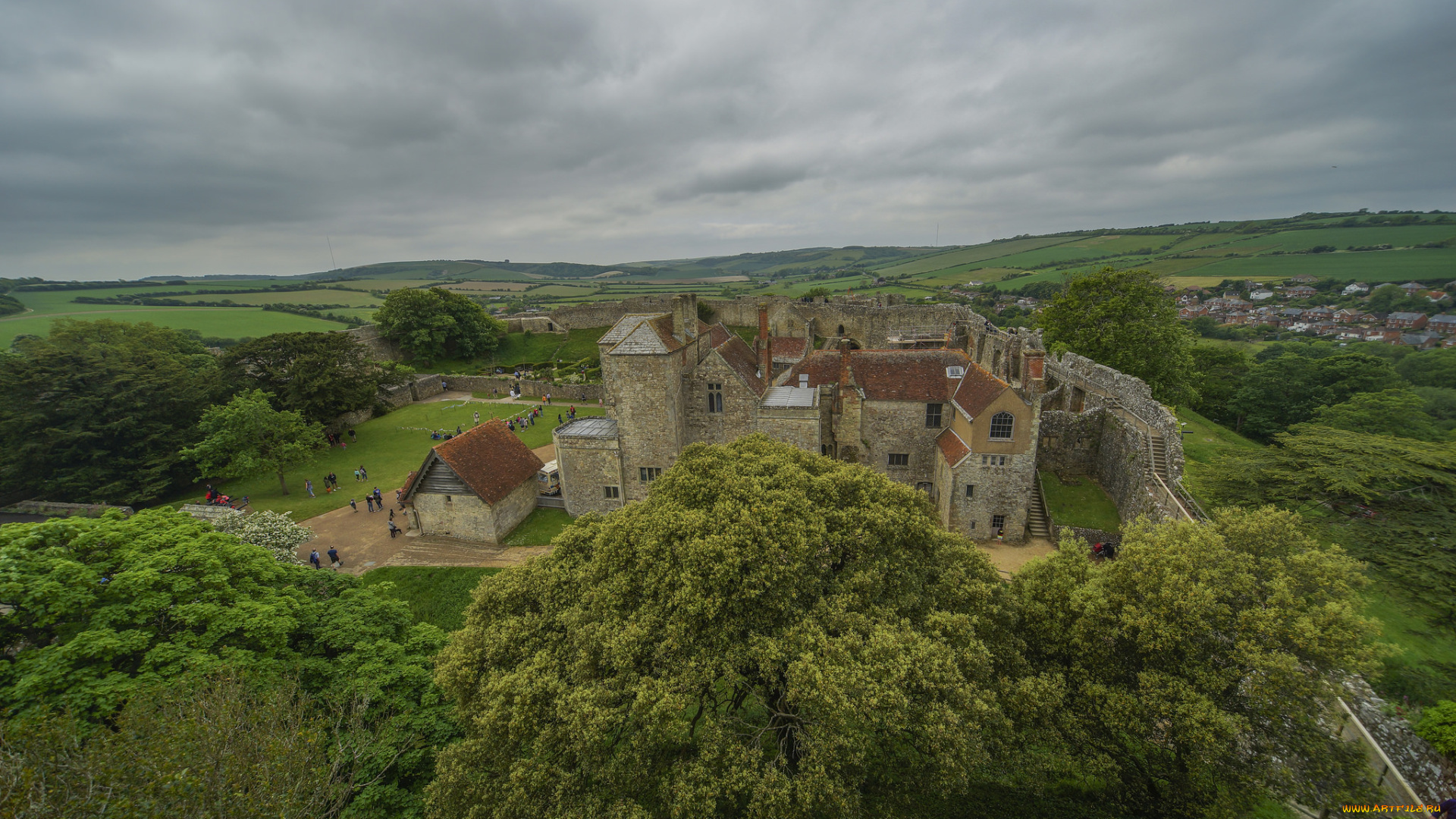 carisbrooke, castle, города, замки, англии, простор