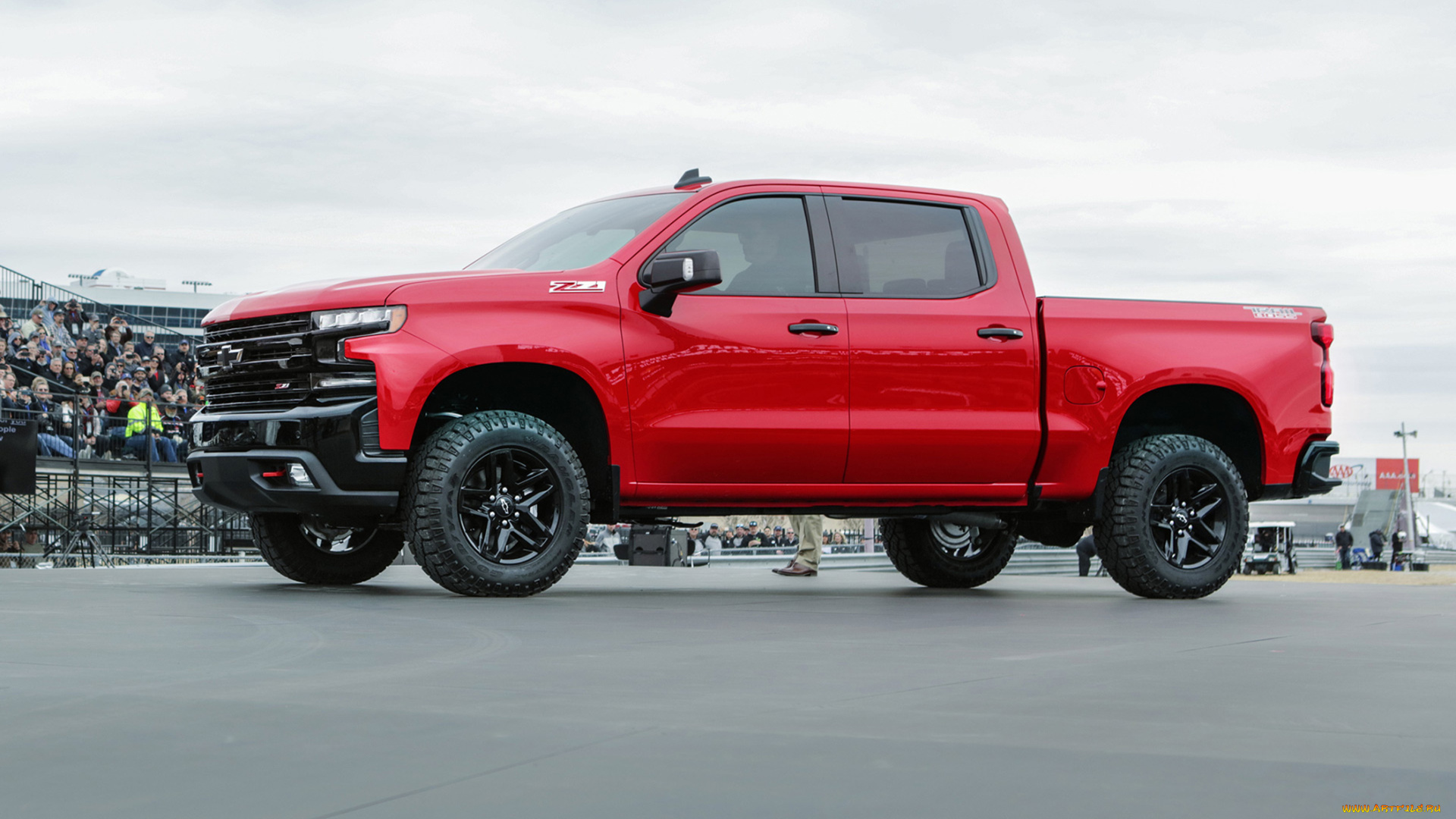 chevrolet, silverado, 2019, автомобили, выставки, и, уличные, фото, chevrolet, silverado, 2019, красный, внедорожник