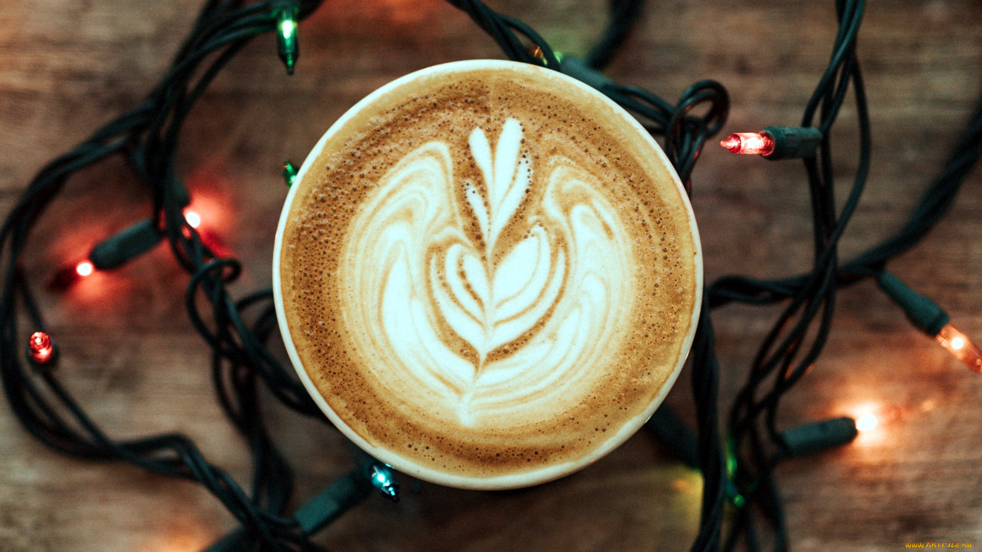 еда, кофе, , кофейные, зёрна, капучино, гирлянда