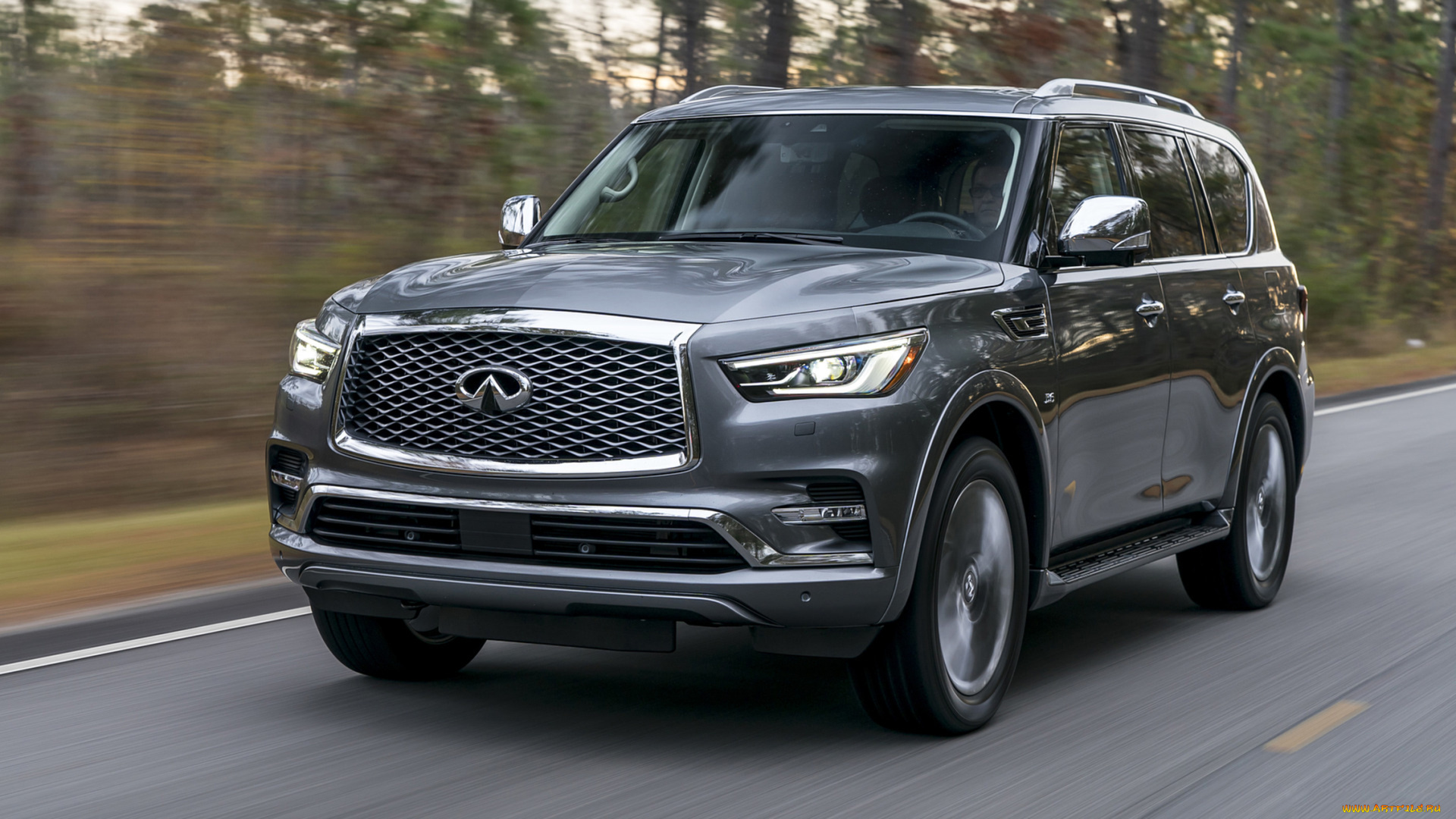 infiniti, qx80, 2018, автомобили, infiniti, qx80, 2018, внедорожник, серый