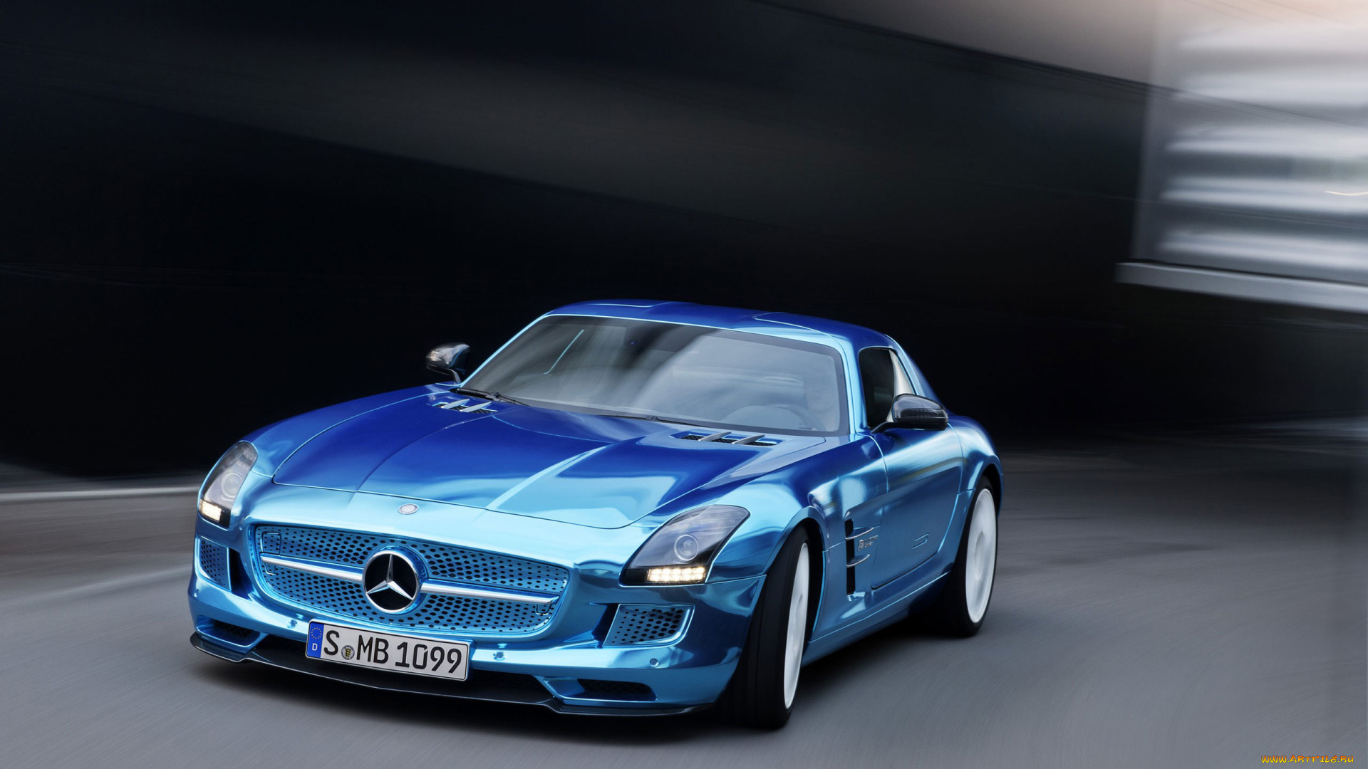 mercedes-benz, sls, amg, coupe, electric, car, 2014, автомобили, mercedes-benz, blue, 2014, car, electric, coupe, sls, amg