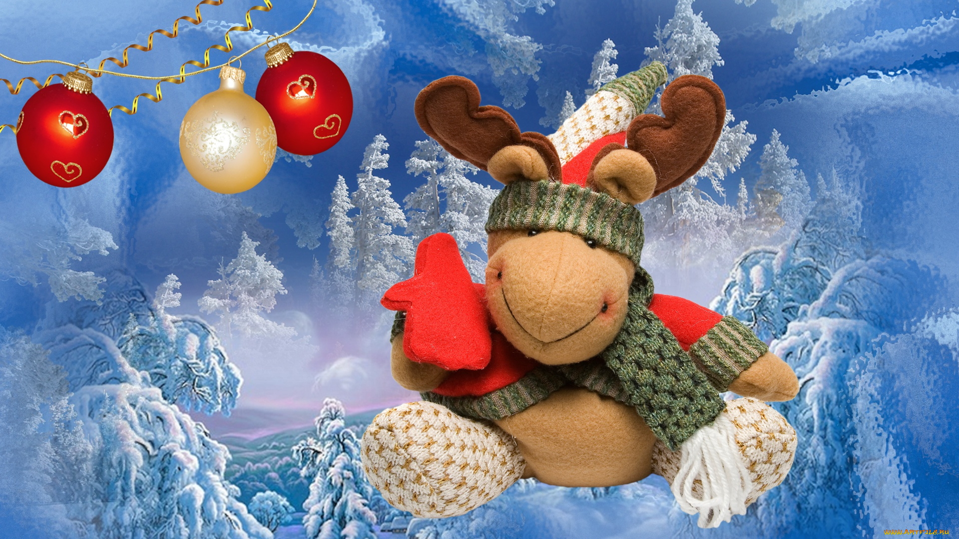 праздничные, мягкие, игрушки, игрушка, новый, год, праздик, зима