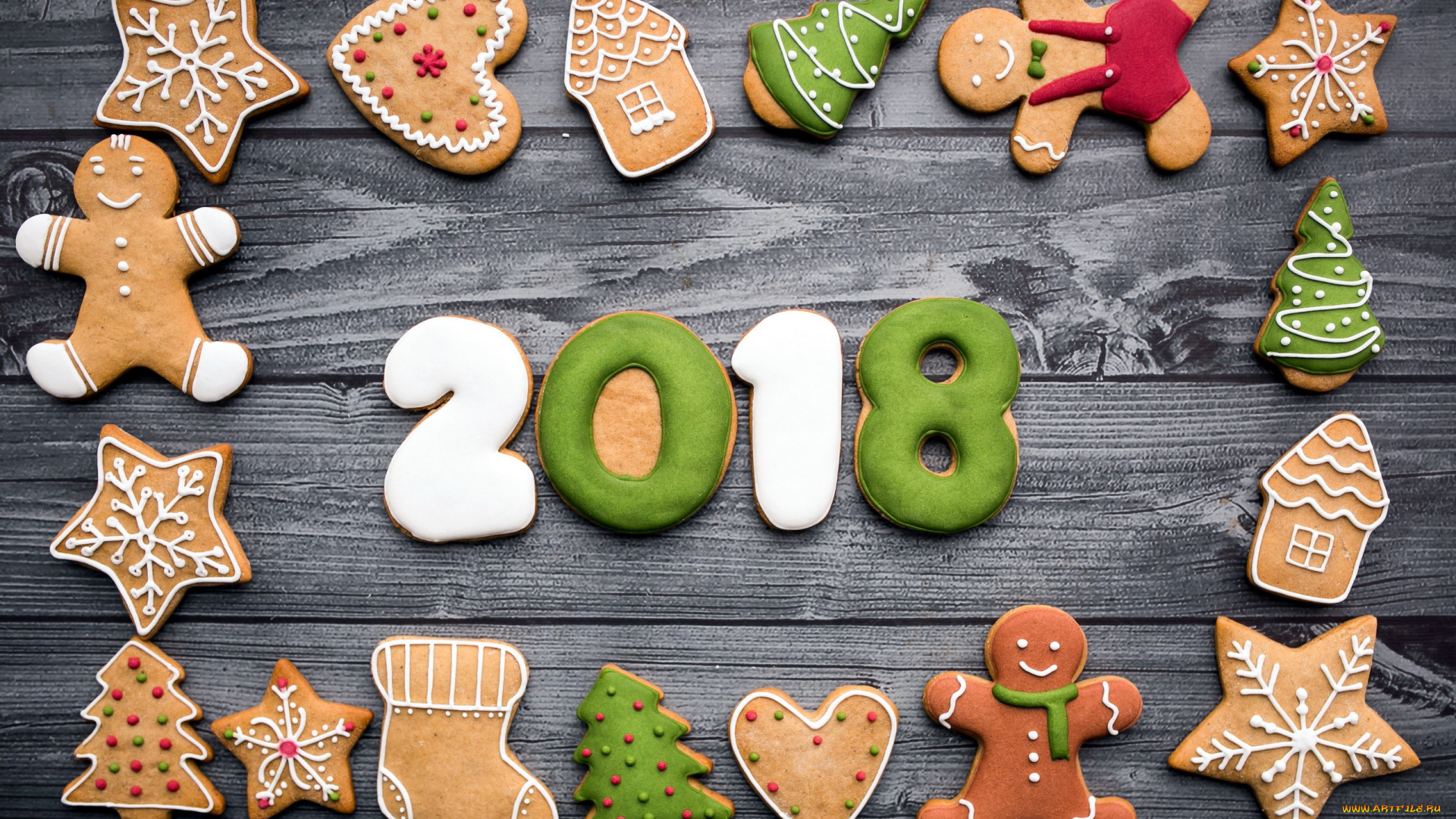 праздничные, угощения, печенье, цифры