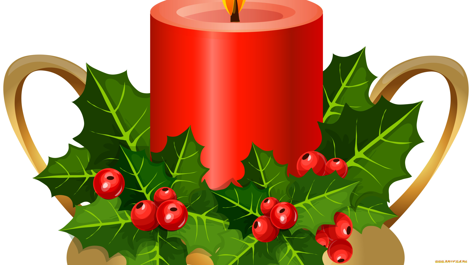 праздничные, векторная, графика, , новый, год, фон, свеча, новый, год, ветки, праздник