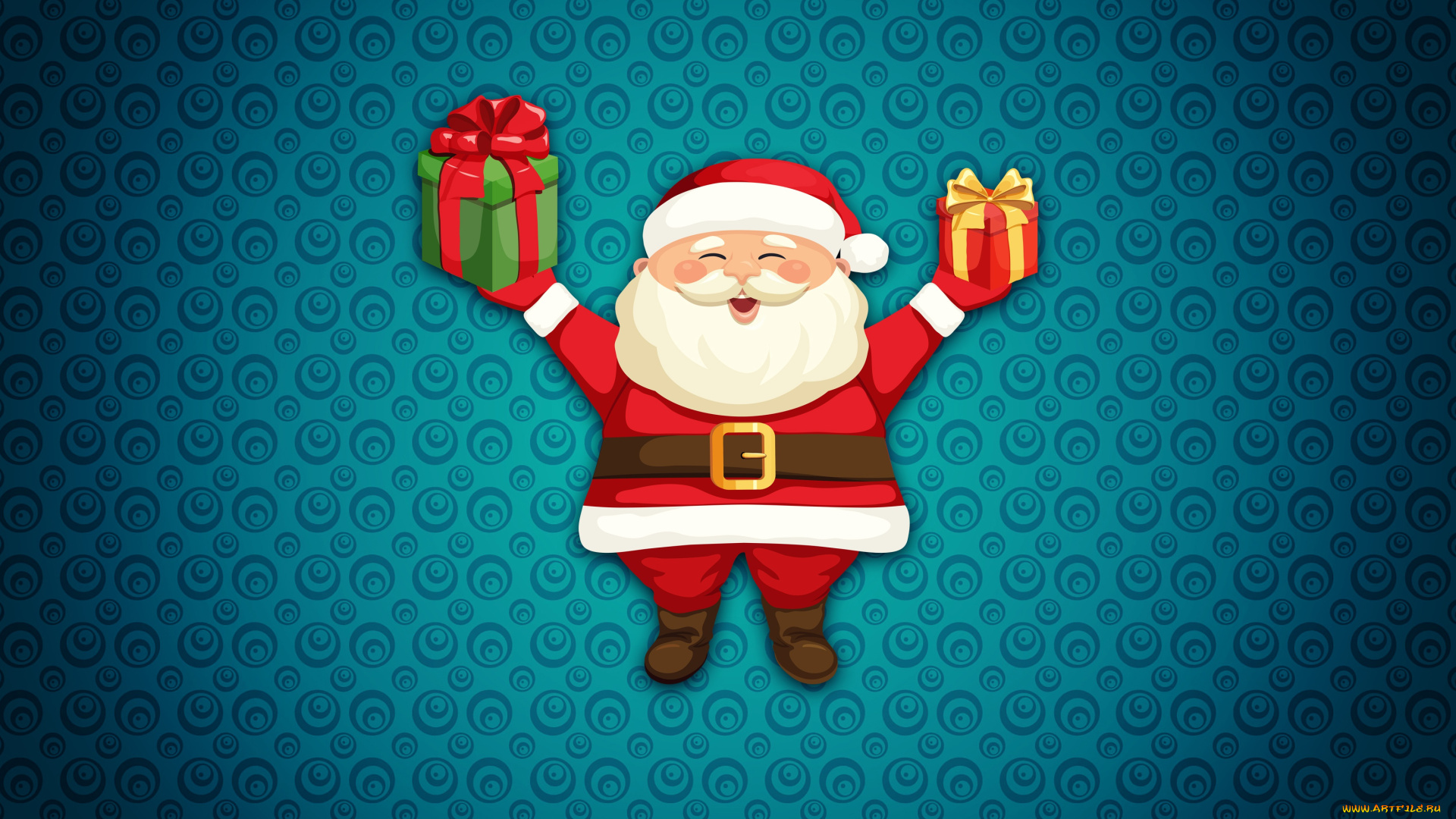 праздничные, векторная, графика, , новый, год, фон, праздник, новый, год, подарки, санта-клаус, зима, минимализм, рождество, санта, клаус