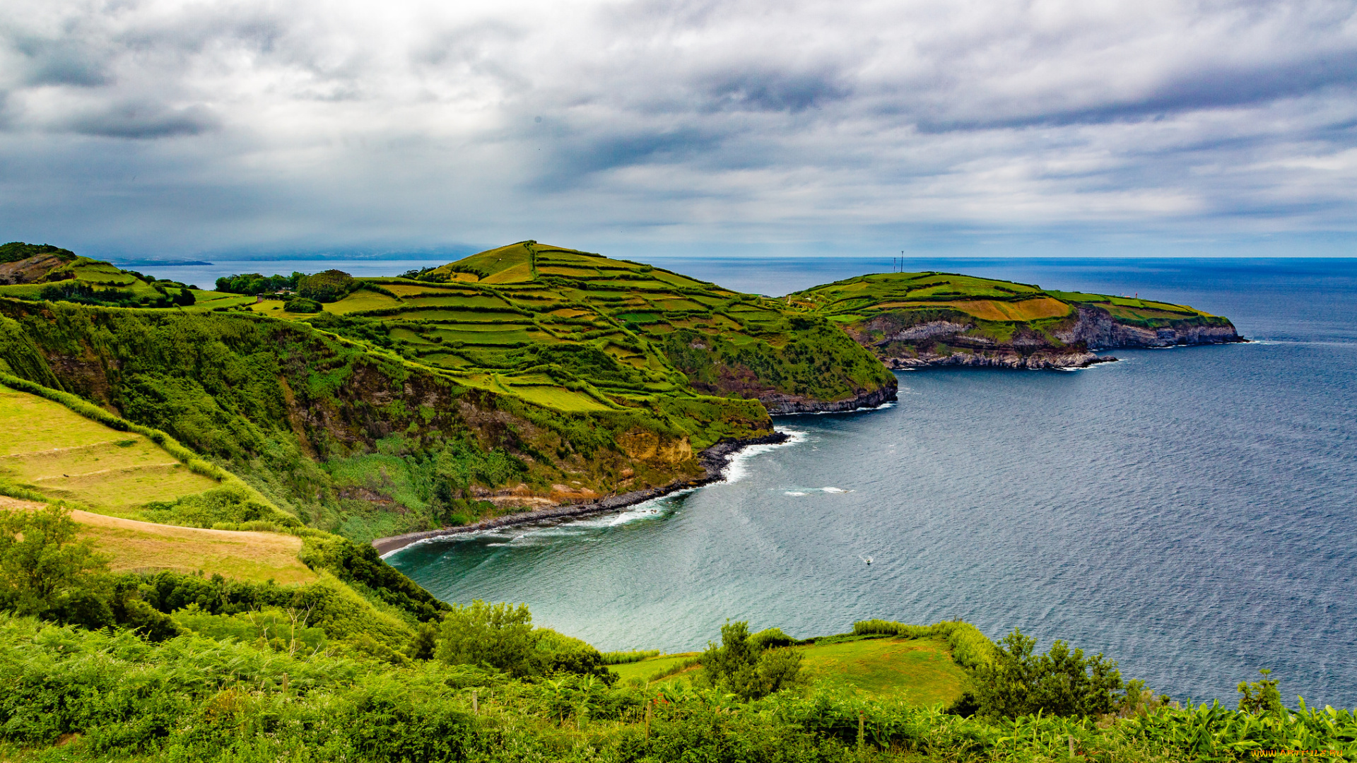 природа, побережье, простор