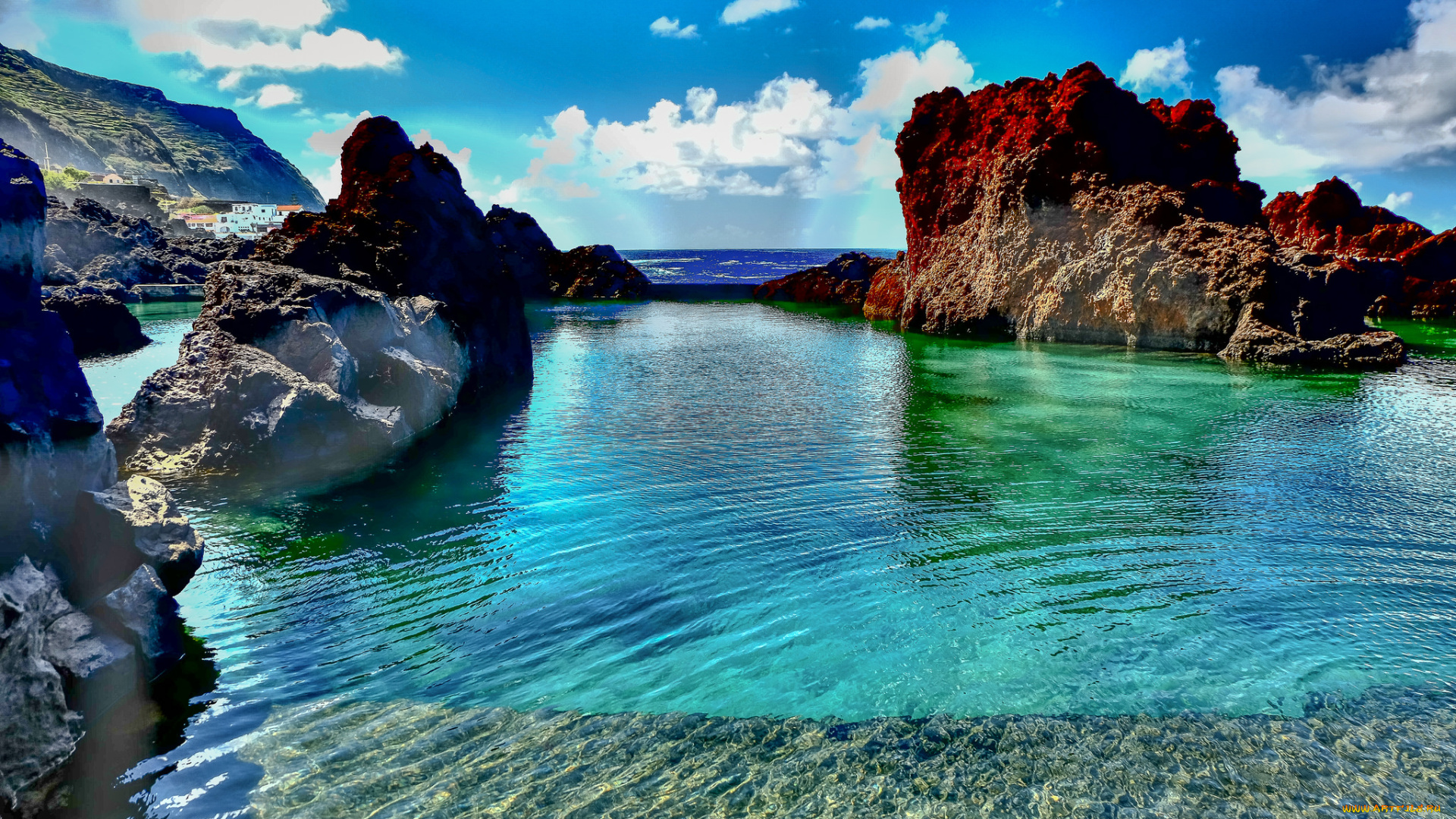 природа, побережье, простор