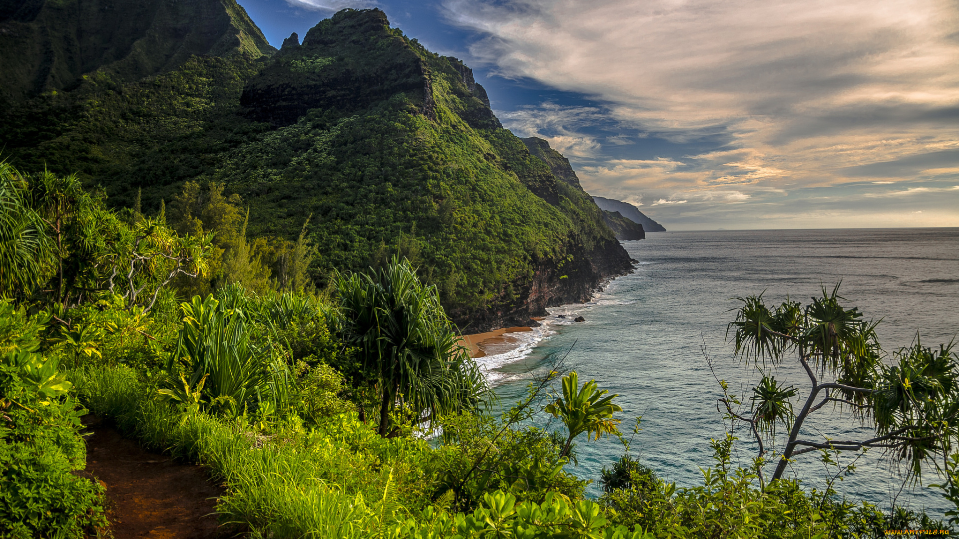 природа, побережье, простор